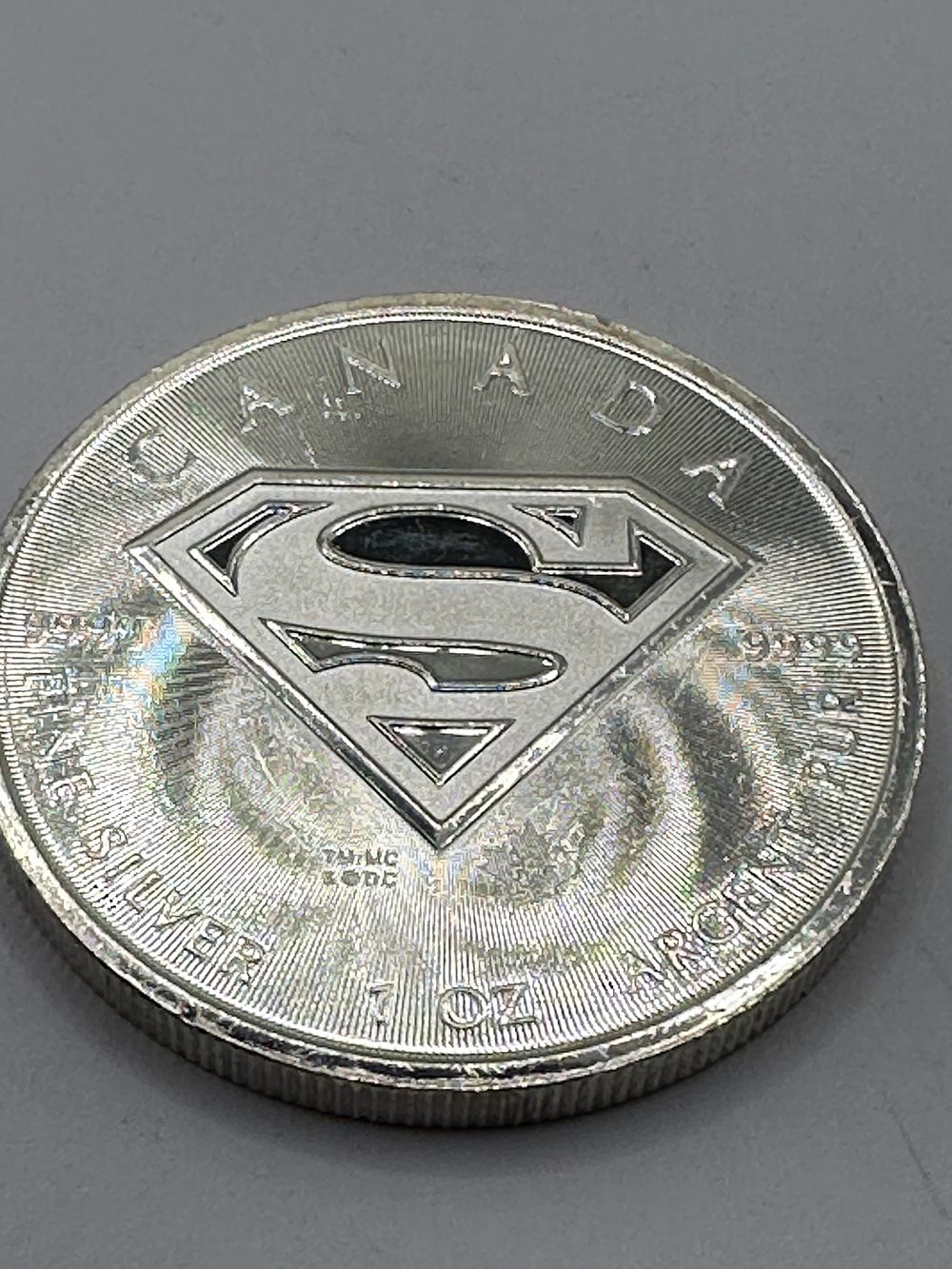 Lot 27: Canada 2016 Superman 1 oz .9999 Fine Silver 5 Dollars Coin