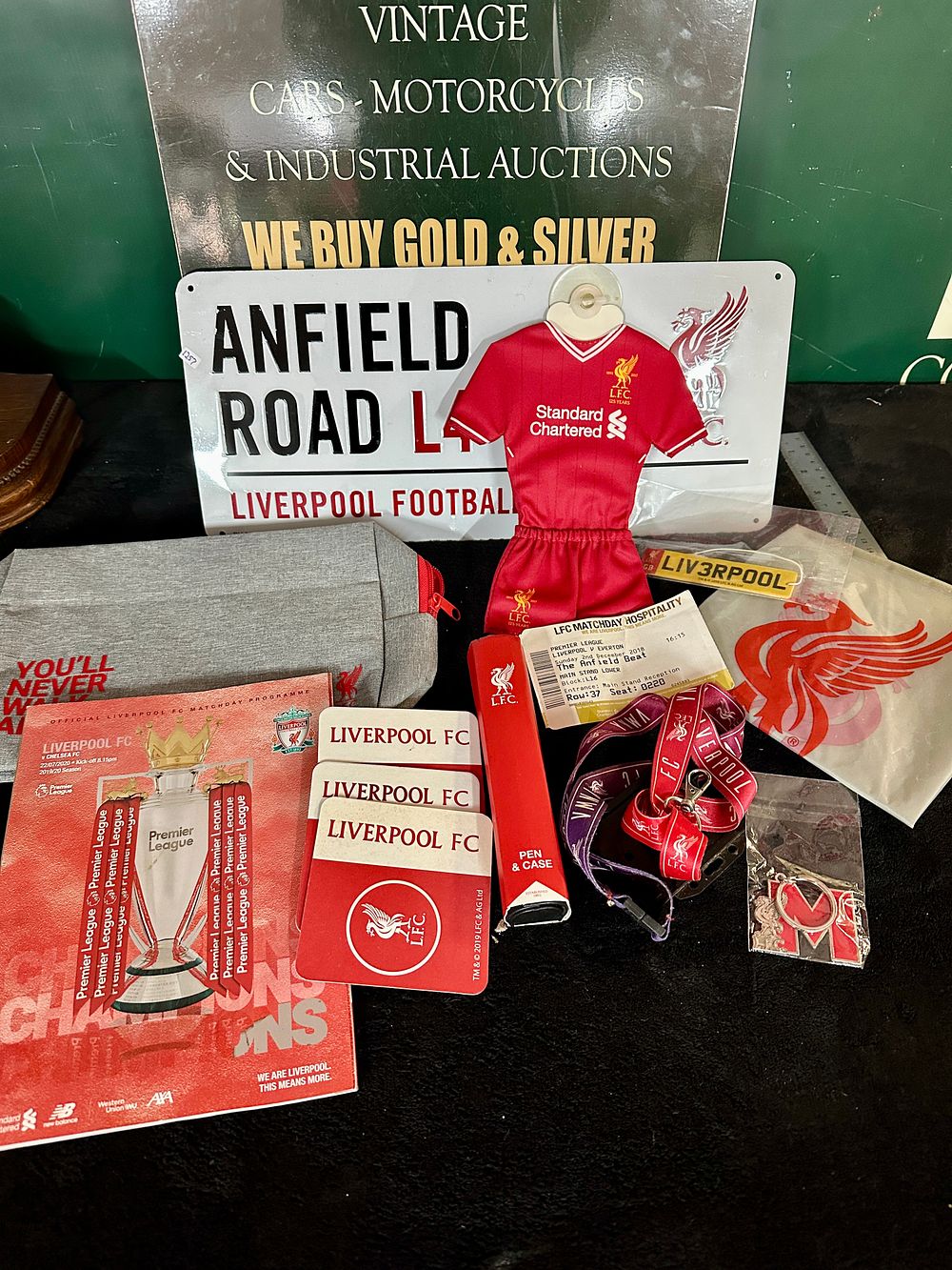 Lot 407: A Collection of Liverpool Football Club Memorabilia and Merchandise