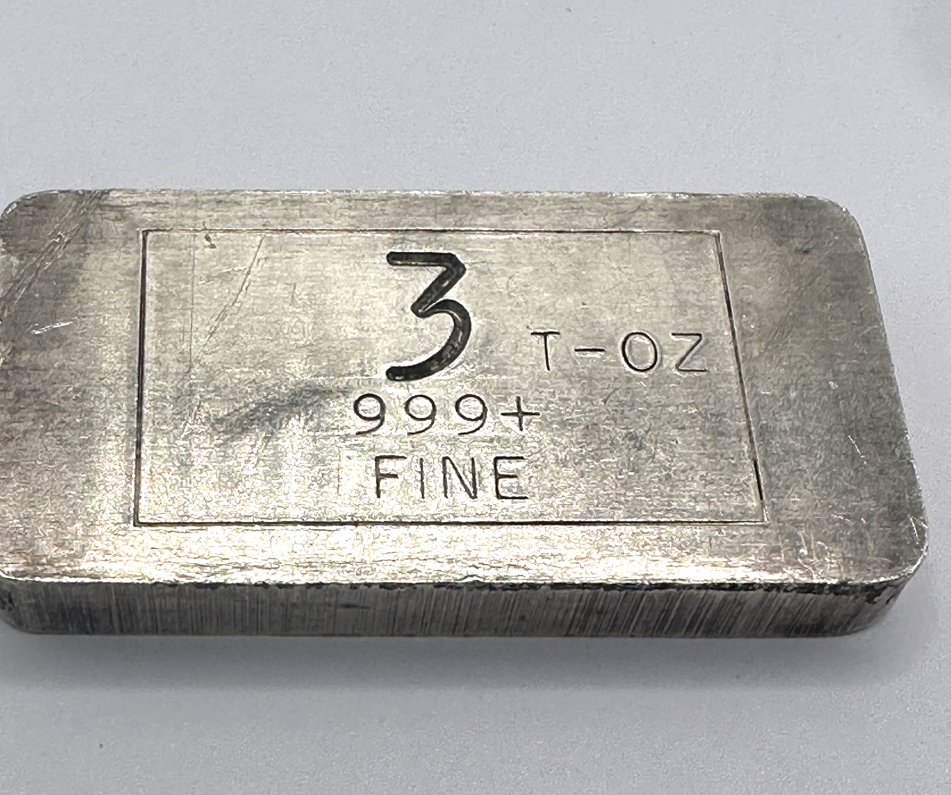 World Mint 3 Troy Ounce .999+ Fine Silver Bullion Bar