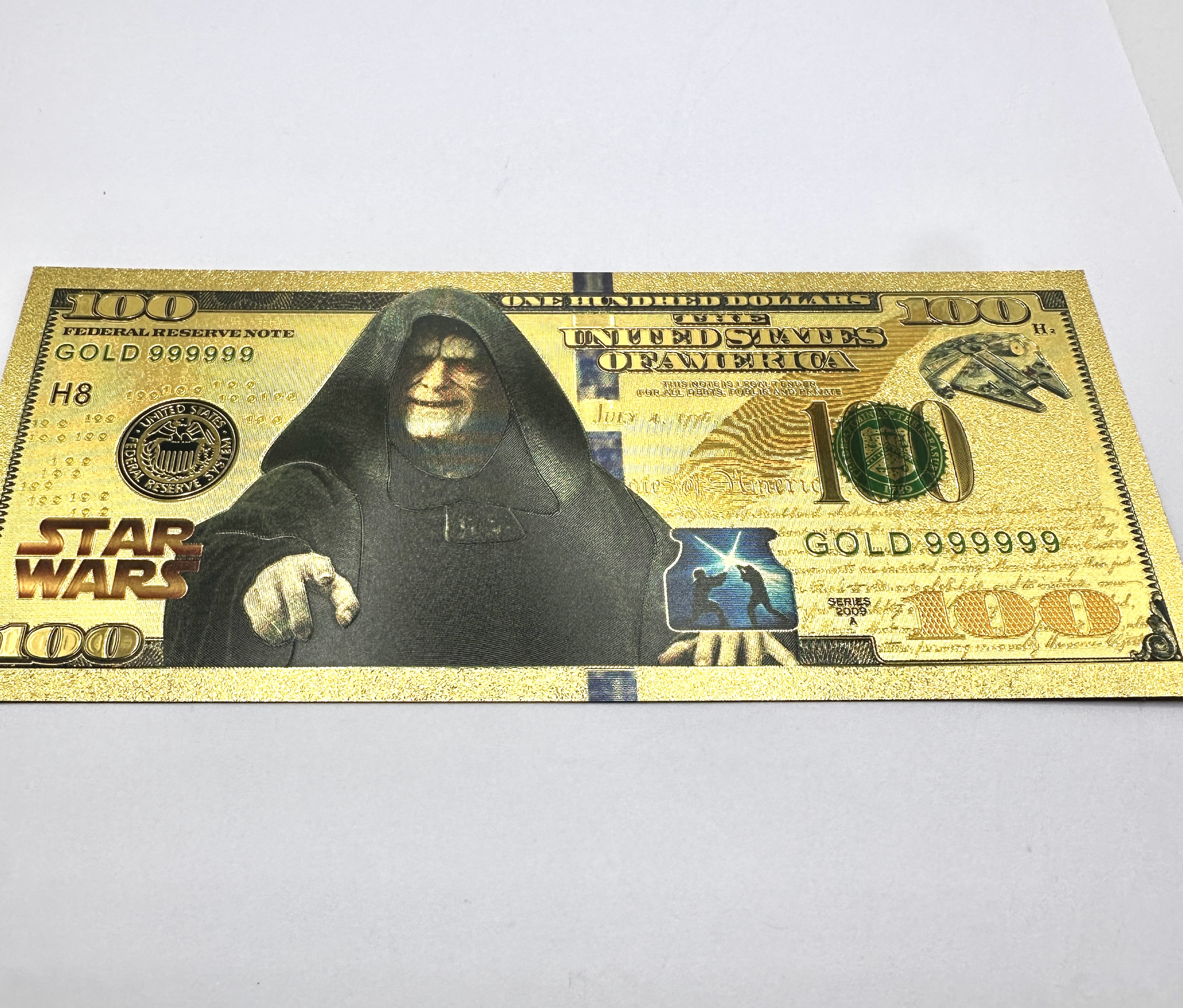 A Star Wars Series 2009 A Novelty Gold Foil Banknote
