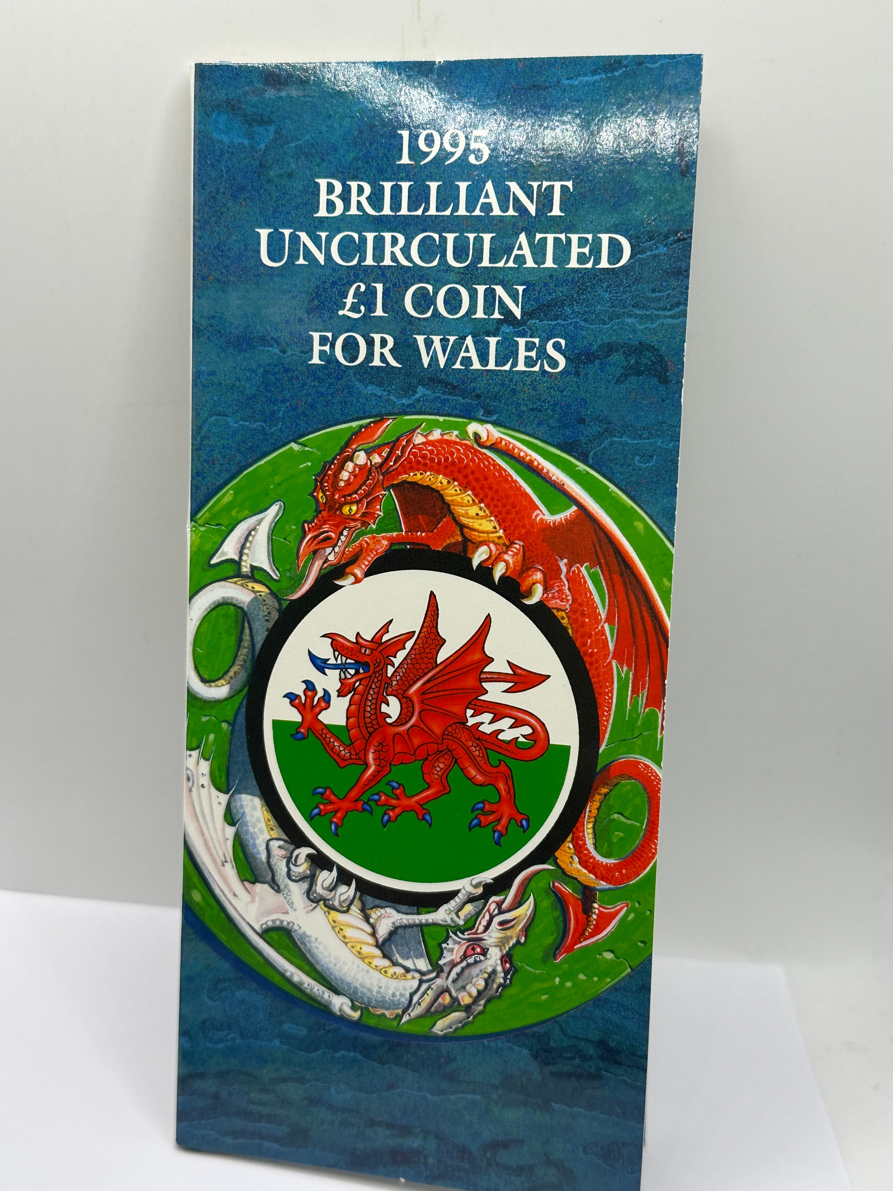 UK 1995 Welsh Dragon Brilliant Uncirculated One Pound Coin Set