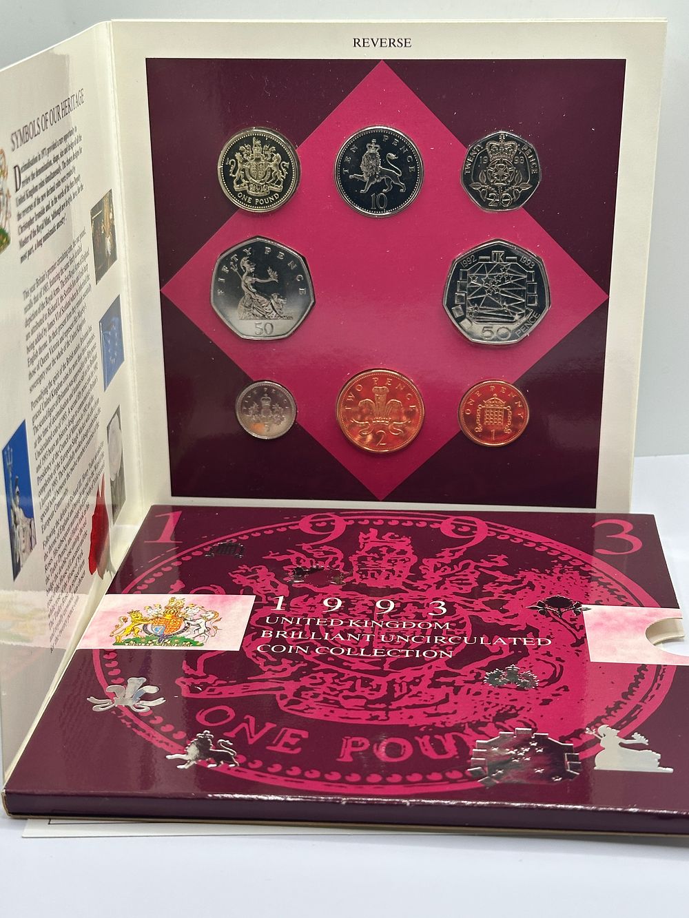 Lot 421: UK 1993 Brilliant Uncirculated Coin Collection, 50p Presidency Commemorative