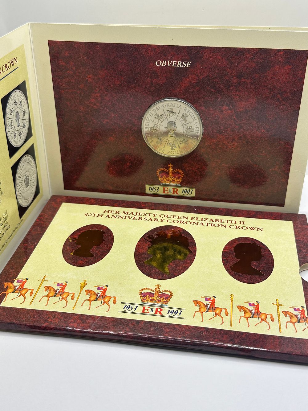 Lot 426: UK 1993 Elizabeth II 40th Anniversary Coronation Five Pound Crown