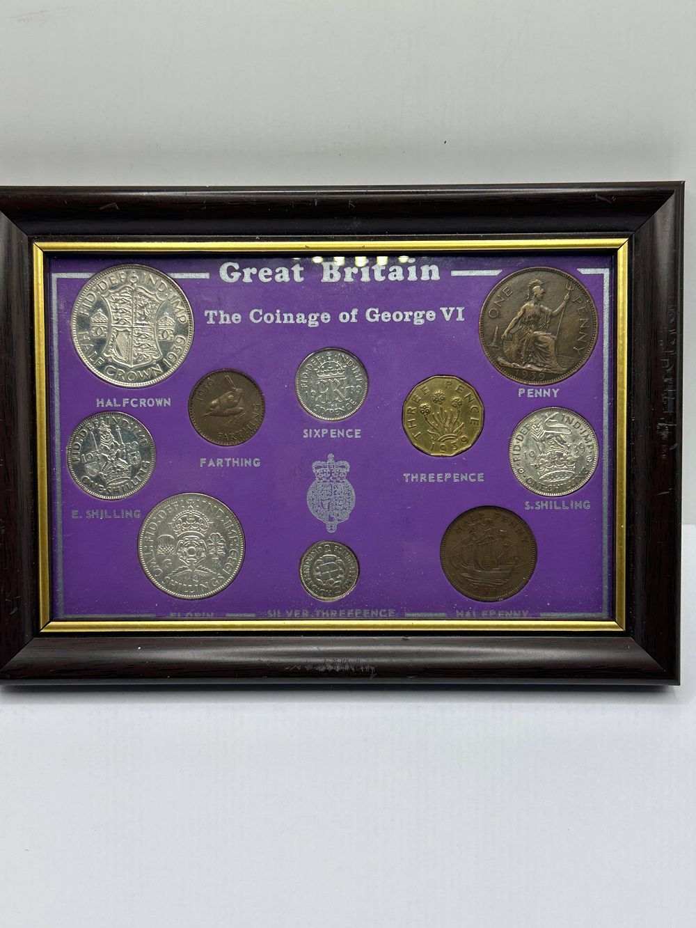 Lot 428: UK King George VI Framed Coin Collection