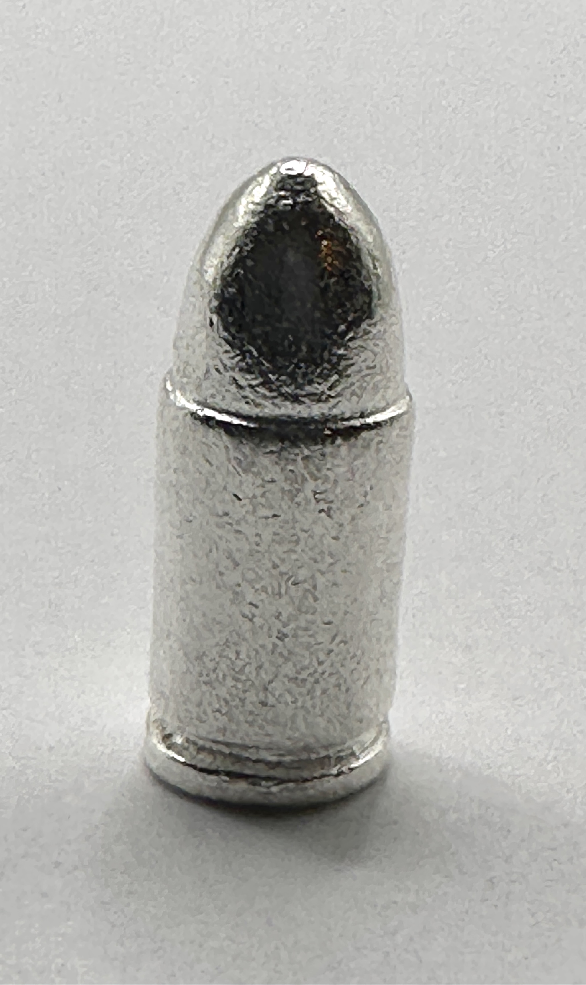 A 999 Fine Silver Cast Bullion 9mm Bullet