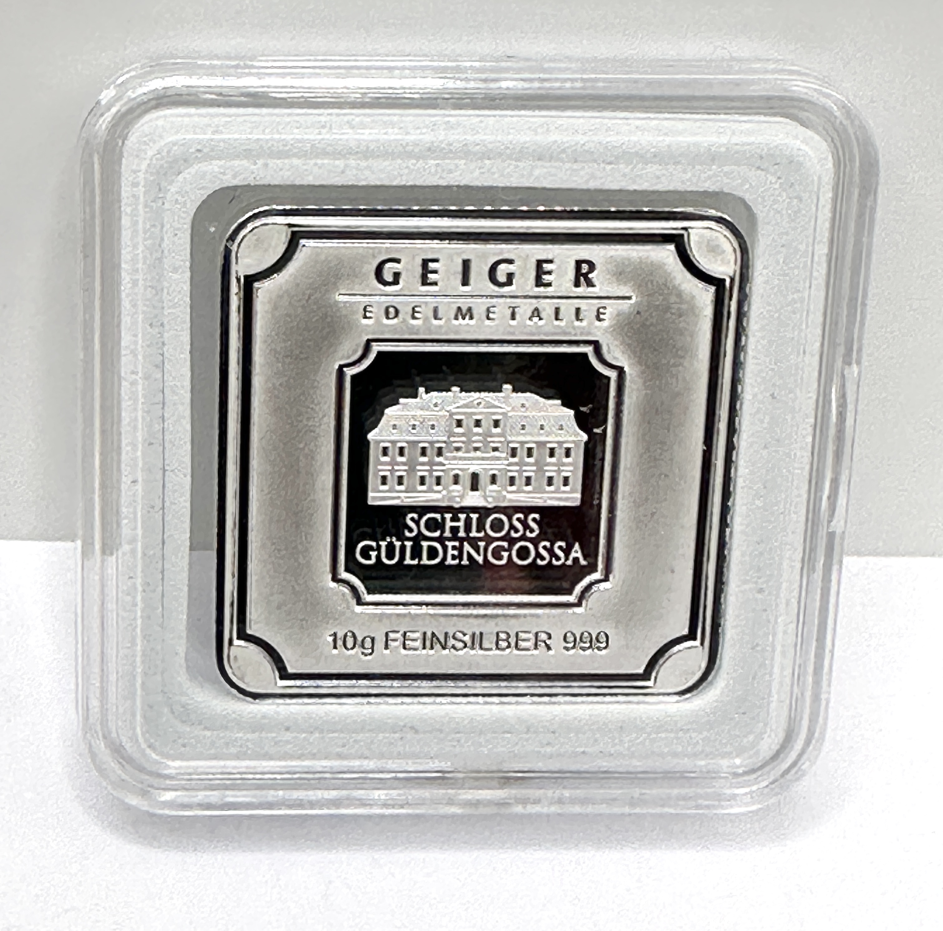 Geiger Edelmetalle 10g .999 Silver Bar, Schloss Güldengossa