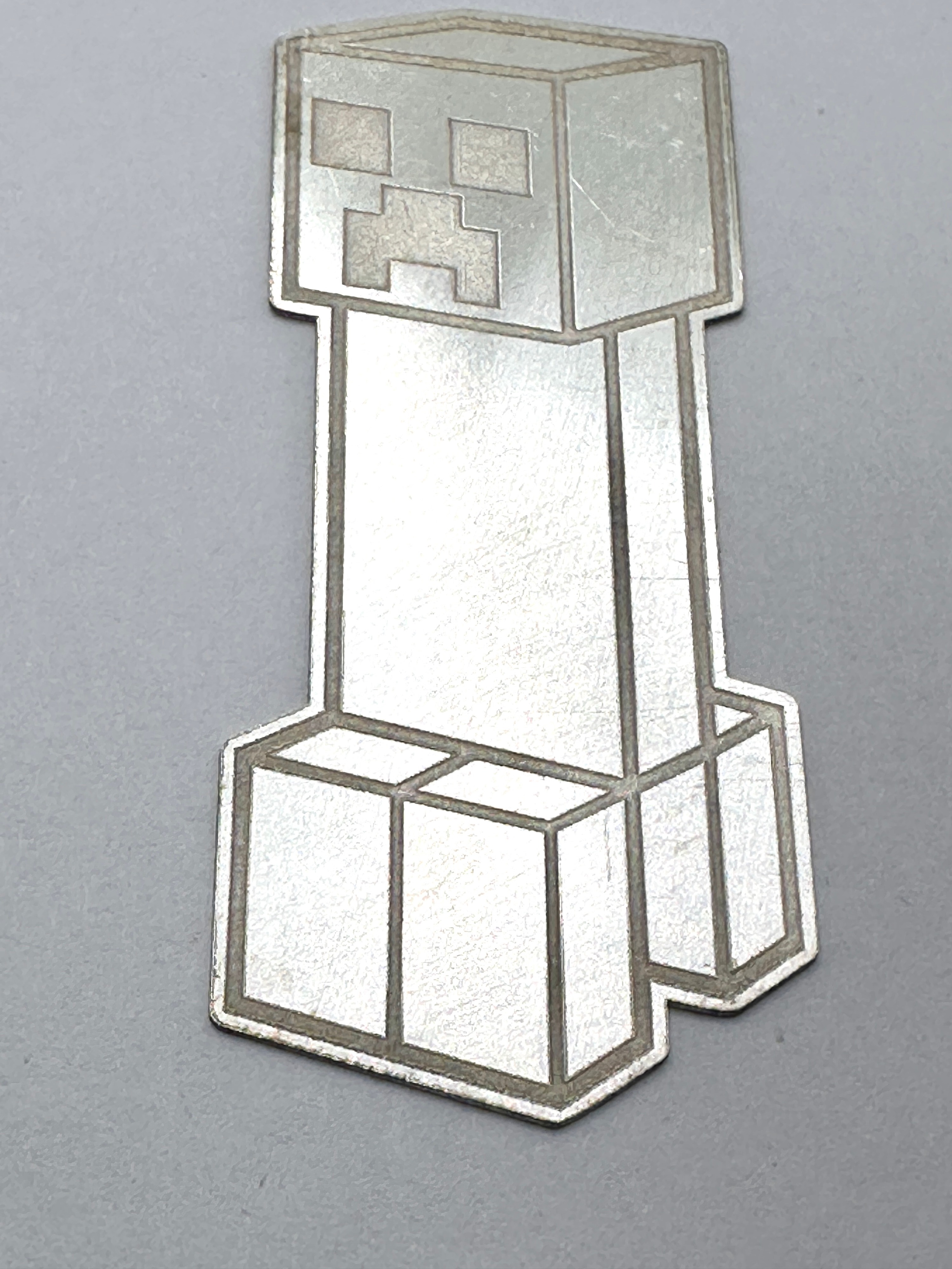 A 999 Fine Silver Minecraft Creeper Bullion Piece