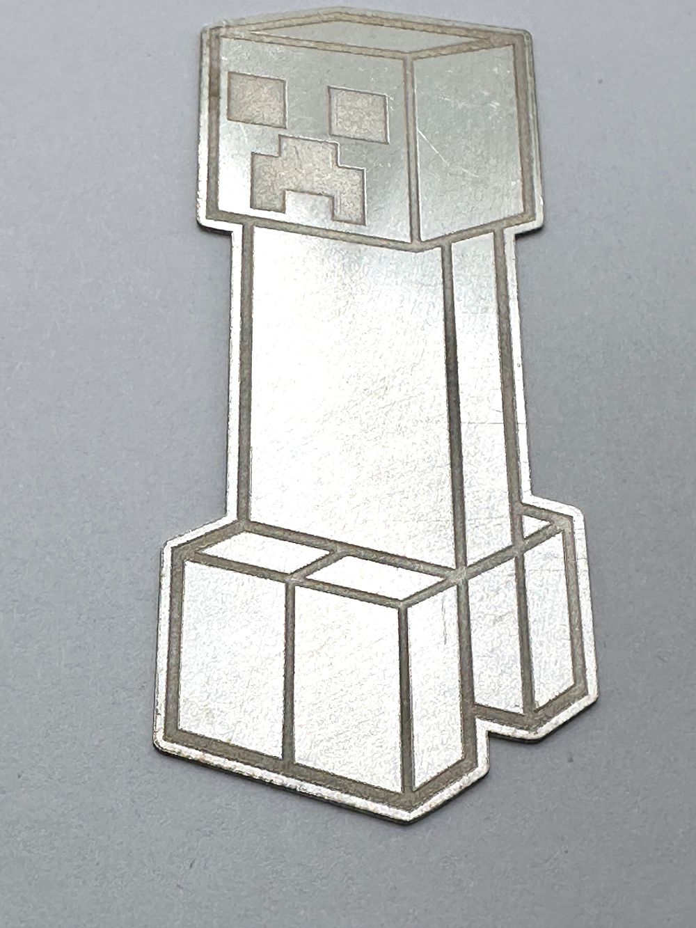 Lot 33: A 999 Fine Silver Minecraft Creeper Bullion Piece