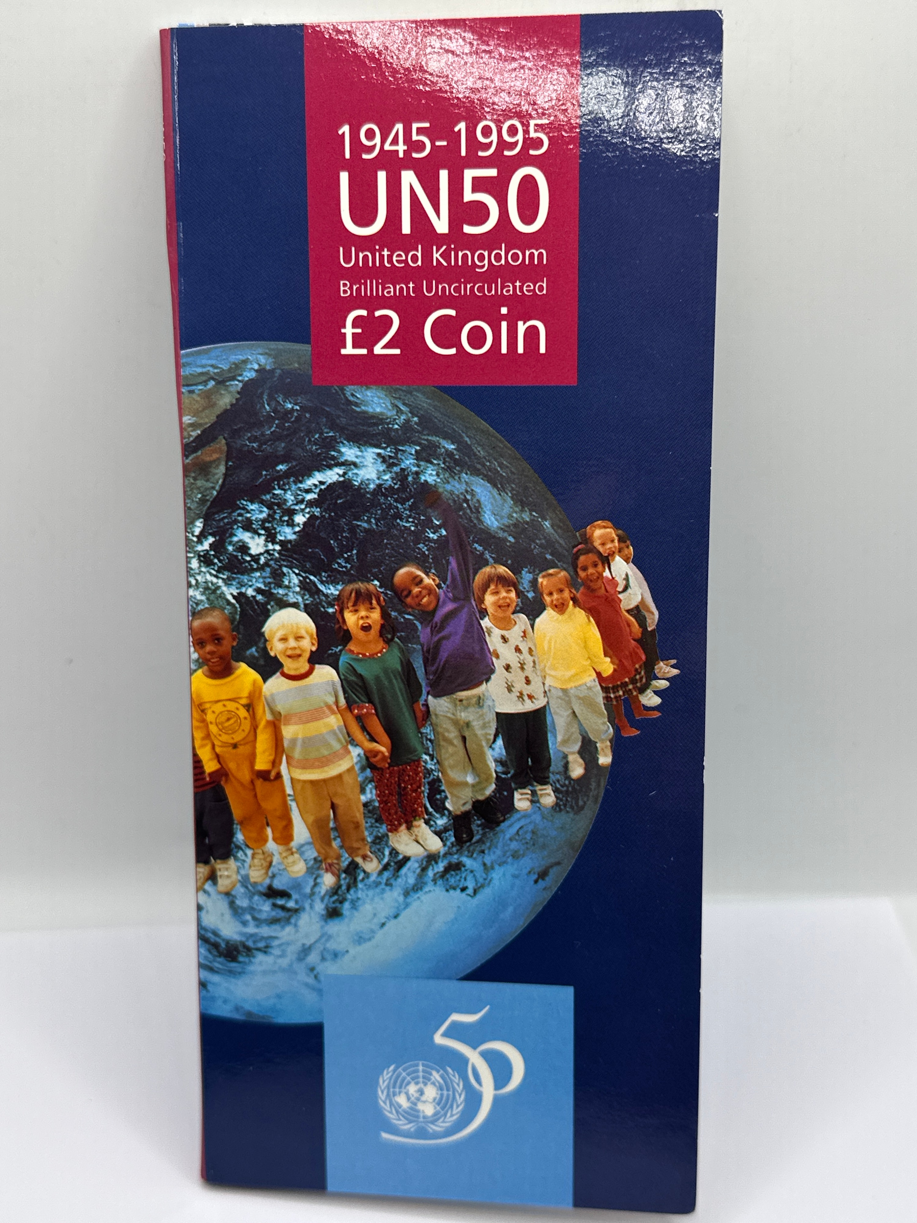 UK 1995 UN50 United Nations Brilliant Uncirculated Two Pound Coin