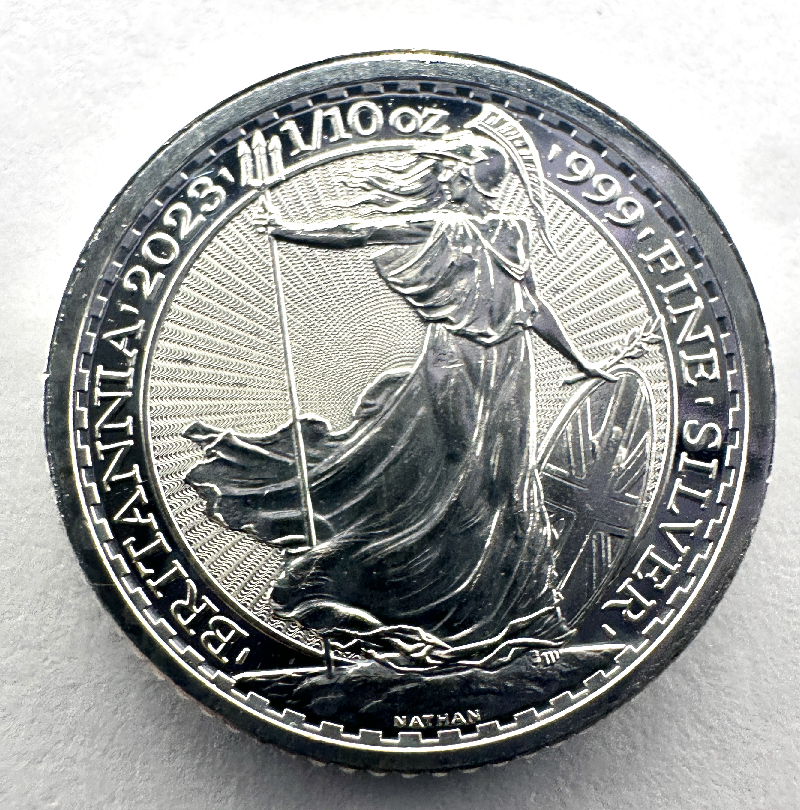 UK 2023 Charles III .999 Silver 20 Pence 1/10 oz Coin
