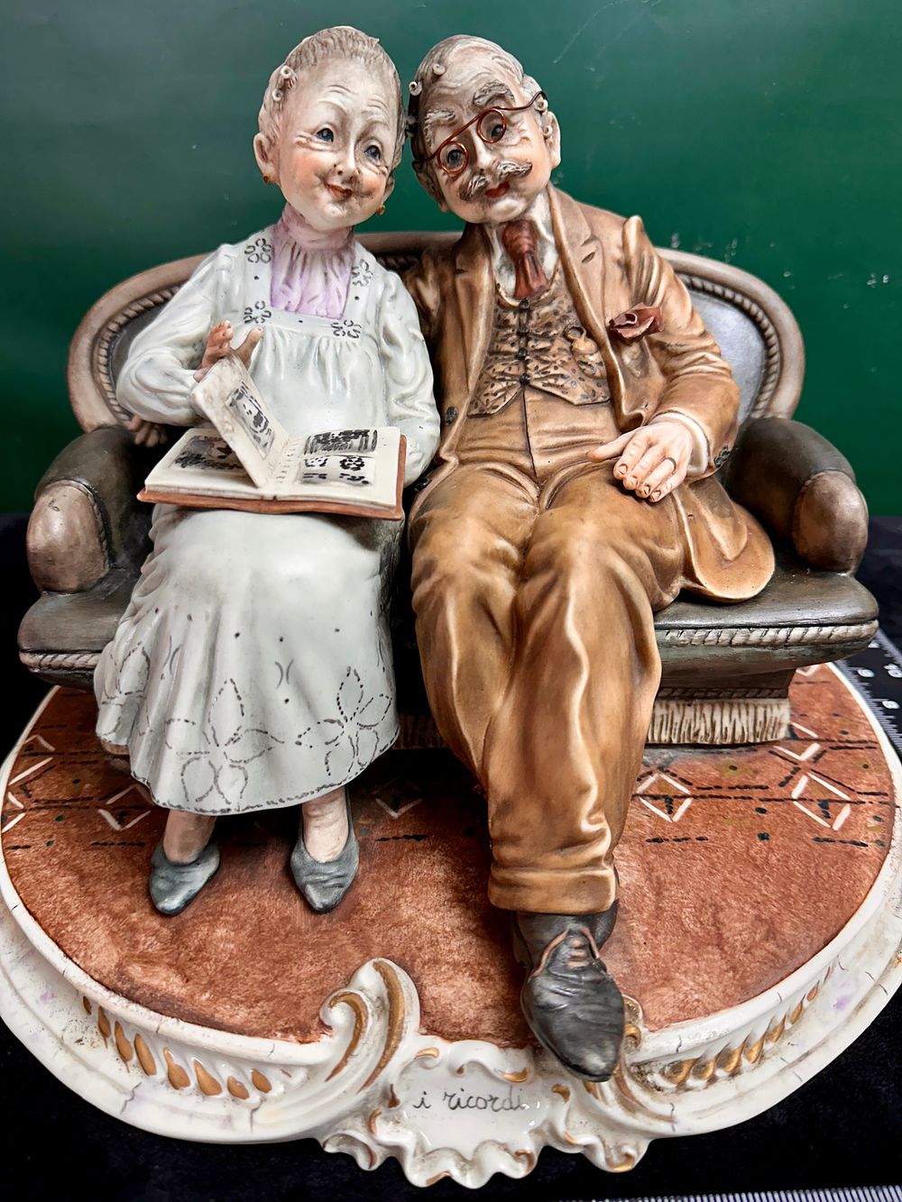 Lot 528: An Italian Milio Rossi Ceramic Sculptural Group titled I Ricordi