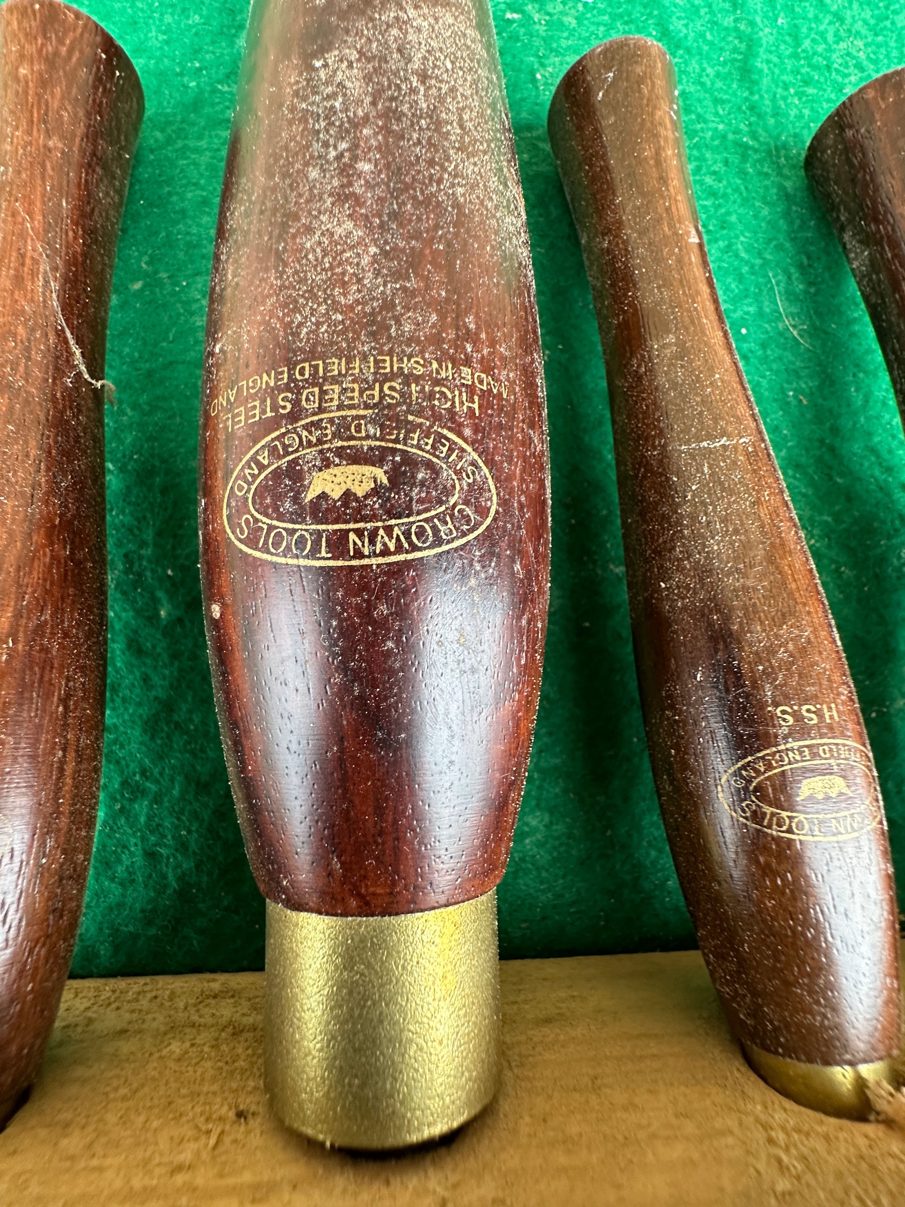 A Set of Six Crown Tools Woodturning Chisels and Gouges