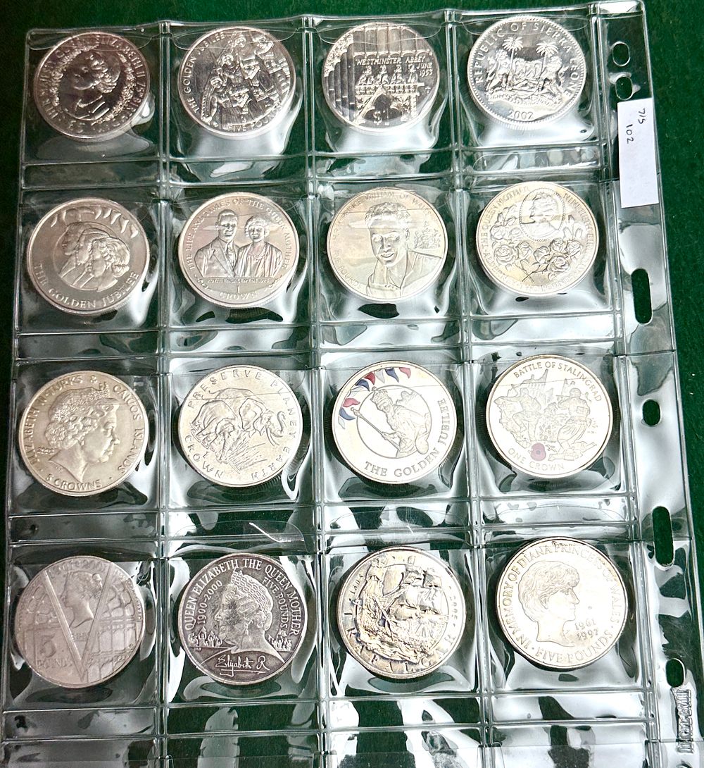 Lot 551: A Collection of UK and Commonwealth Commemorative White Metal Coins