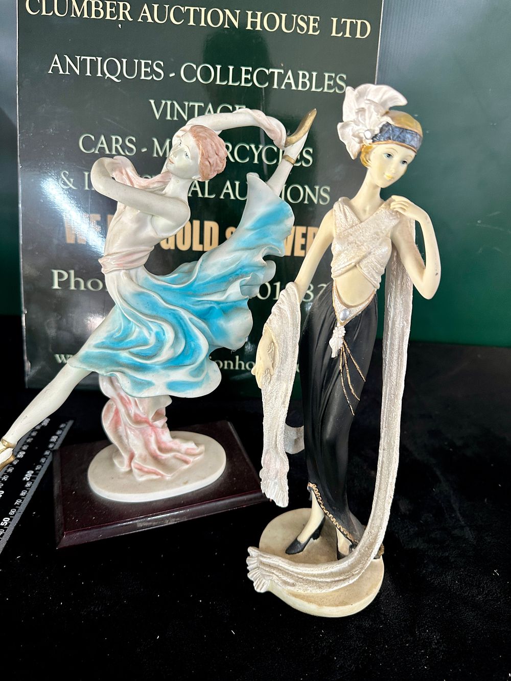 Lot 553: Two Composite Figurines in the Art Deco Style