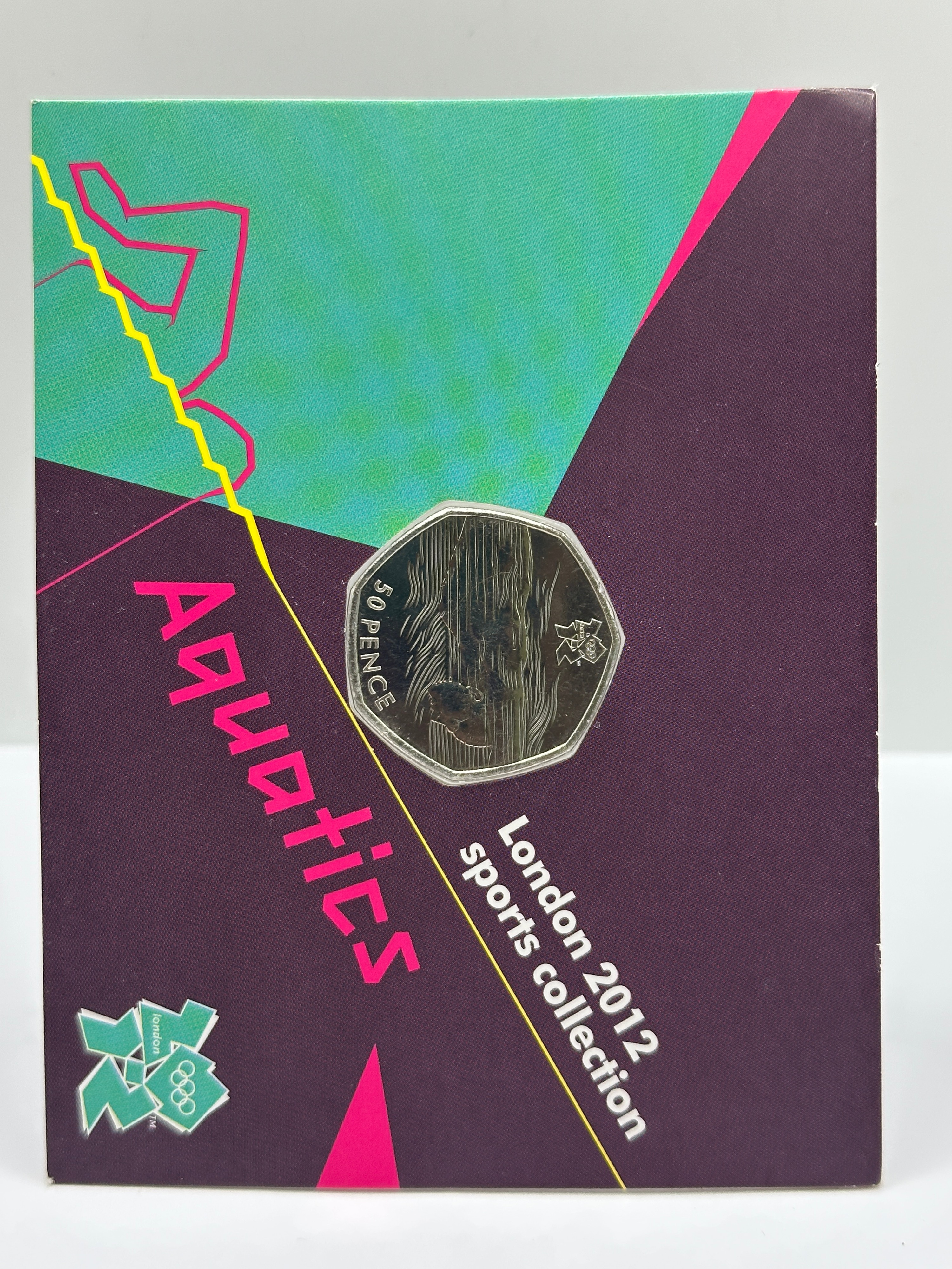 UK 2011 London 2012 Aquatics 50 Pence Coin