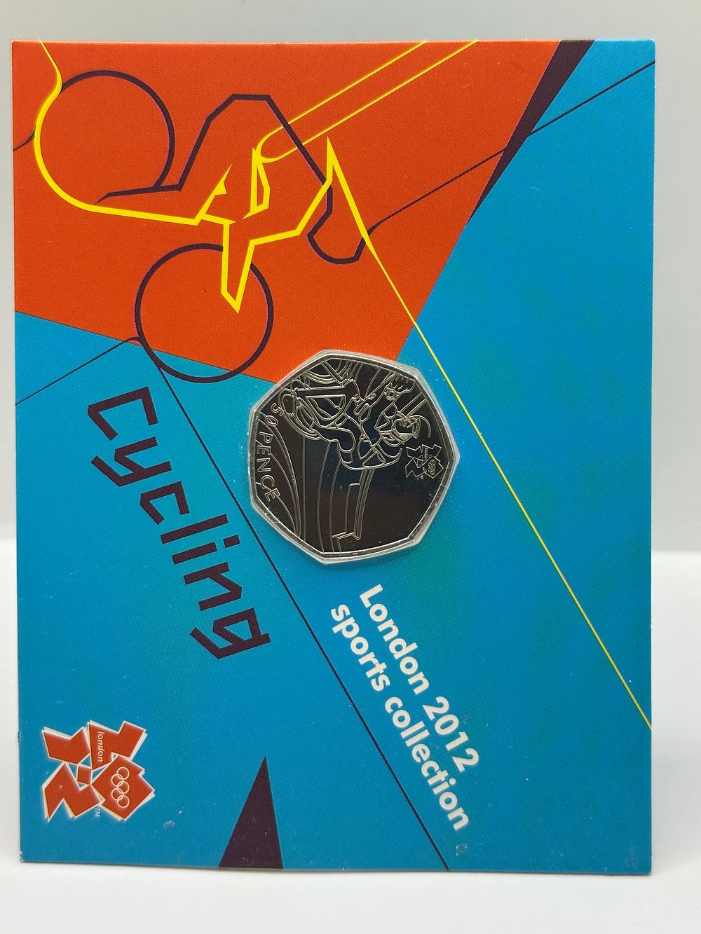 Lot 557: UK 2011 London 2012 Sports Collection Cycling 50 Pence Coin