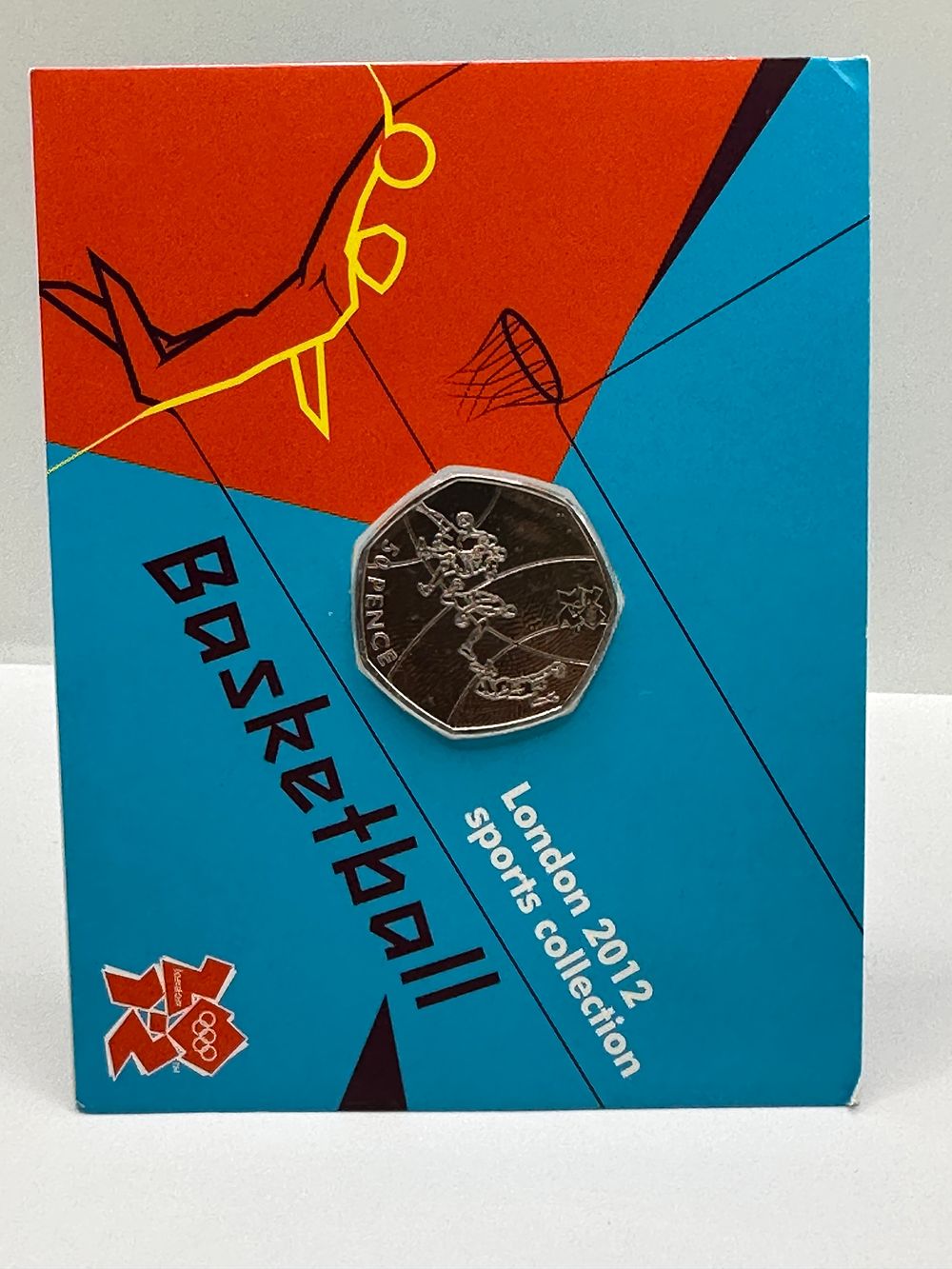 Lot 560: UK 2011 London 2012 Olympic Sports Collection Basketball 50 Pence Coin