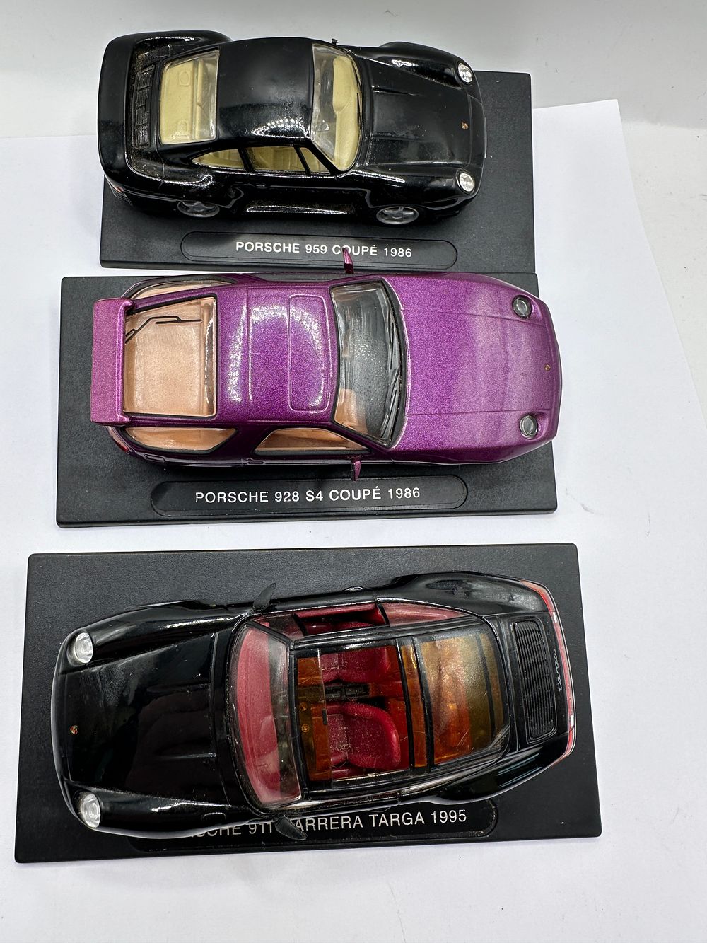 Lot 570: Three Porsche Model Cars including 959, 928 S4 and 911 Carrera Targa