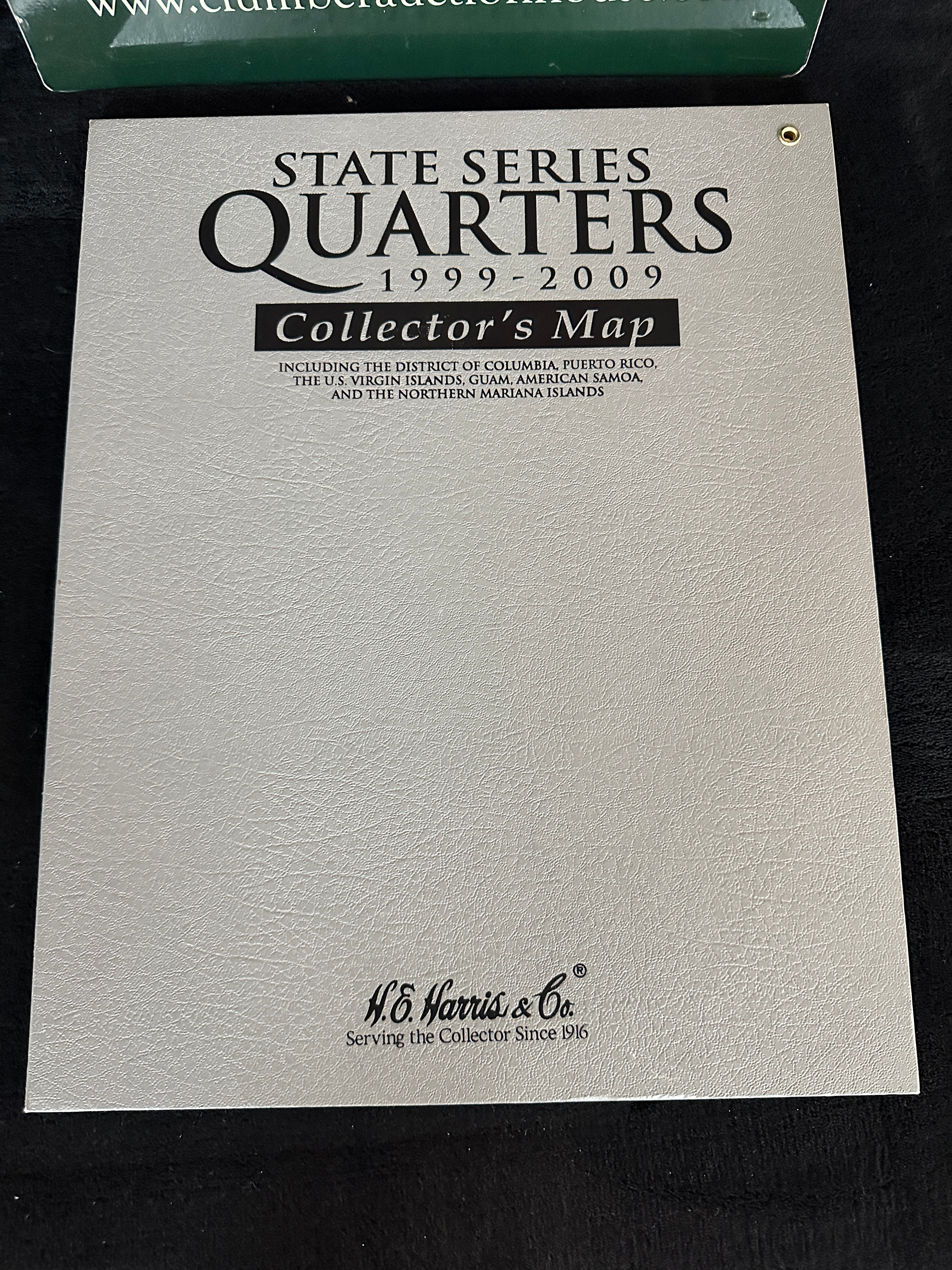 H.E. Harris & Co. State Series Quarters 1999-2009 Collector's Map