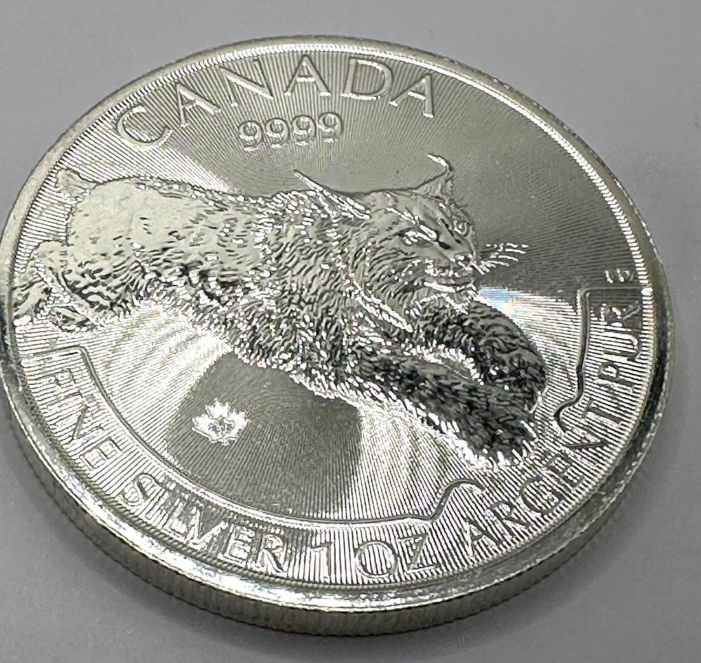 Lot 162: Canada 2017 Elizabeth II 9999 Fine Silver 1 oz Lynx Coin
