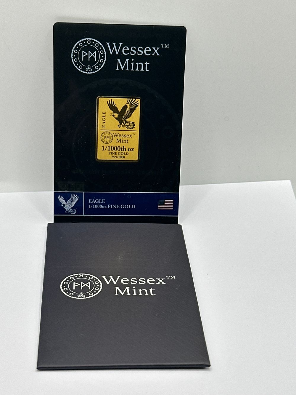 Lot 165: Wessex Mint .999 Fine Gold 1/1000th oz Eagle Bar
