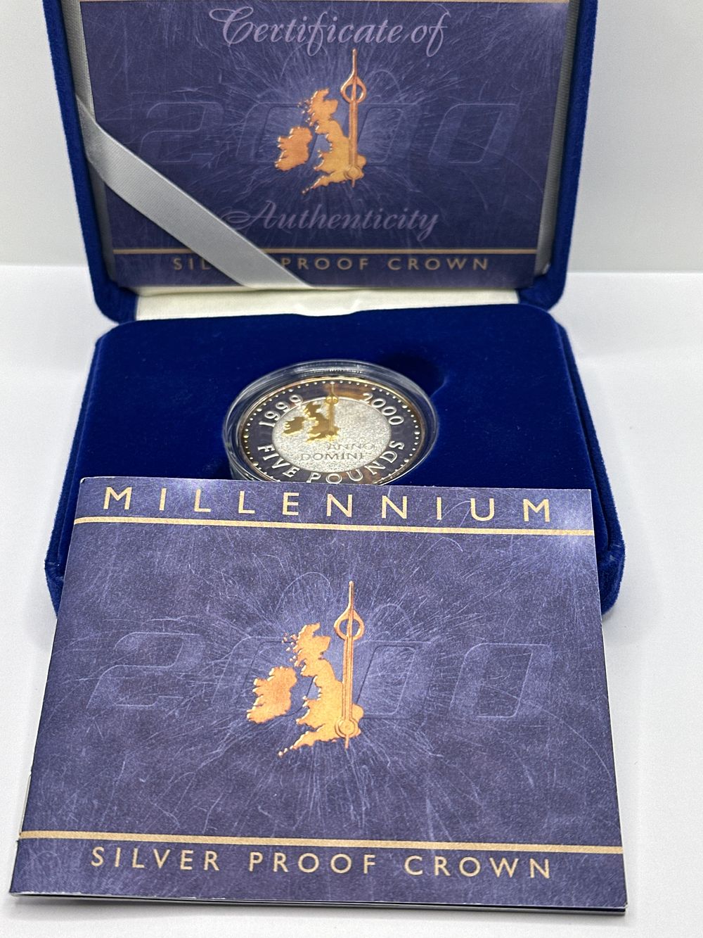 Lot 171: UK 2000 Millennium Silver Proof Five Pound Crown