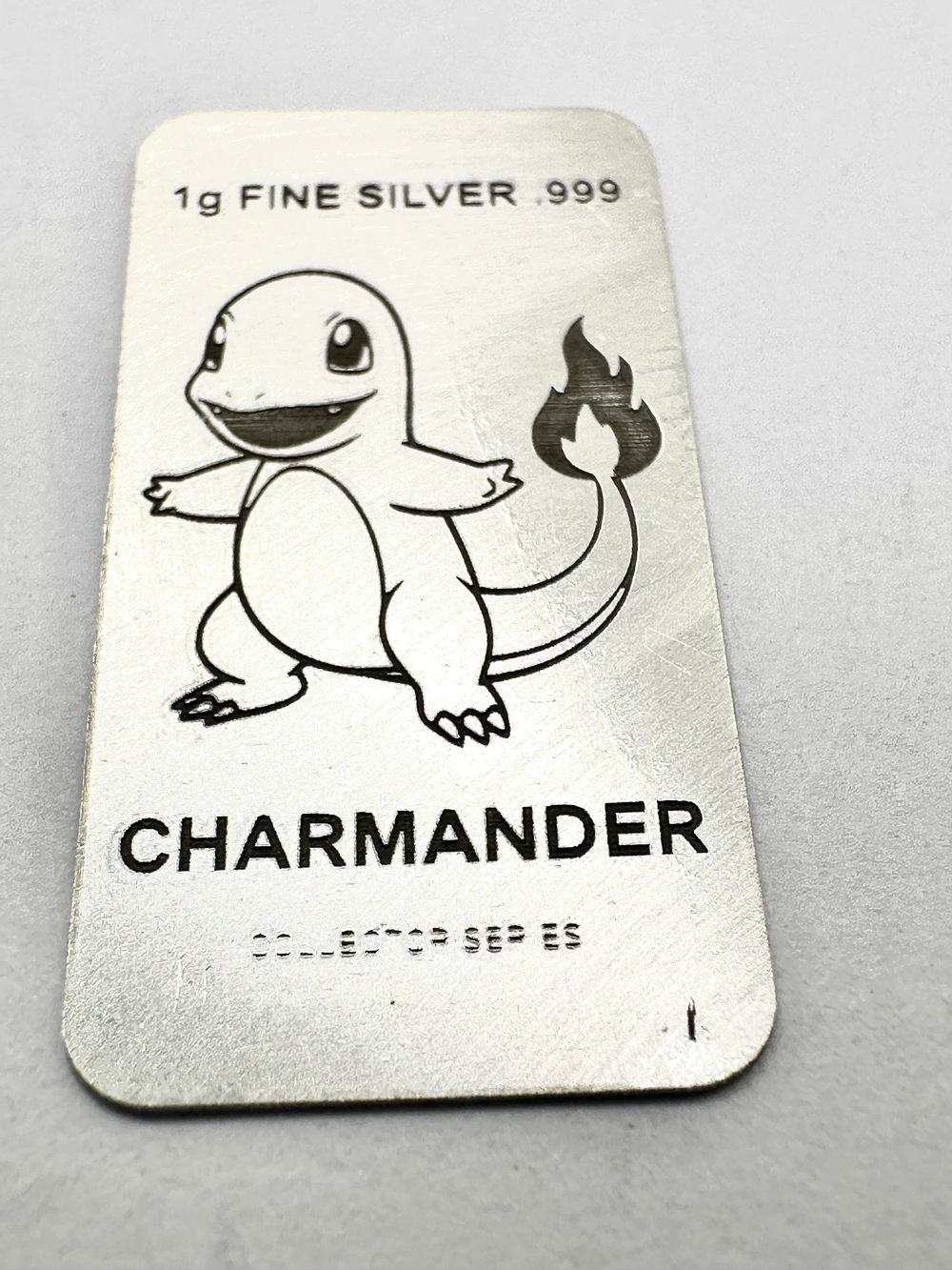 Lot 181: A .999 Fine Silver Charmander Bullion Bar