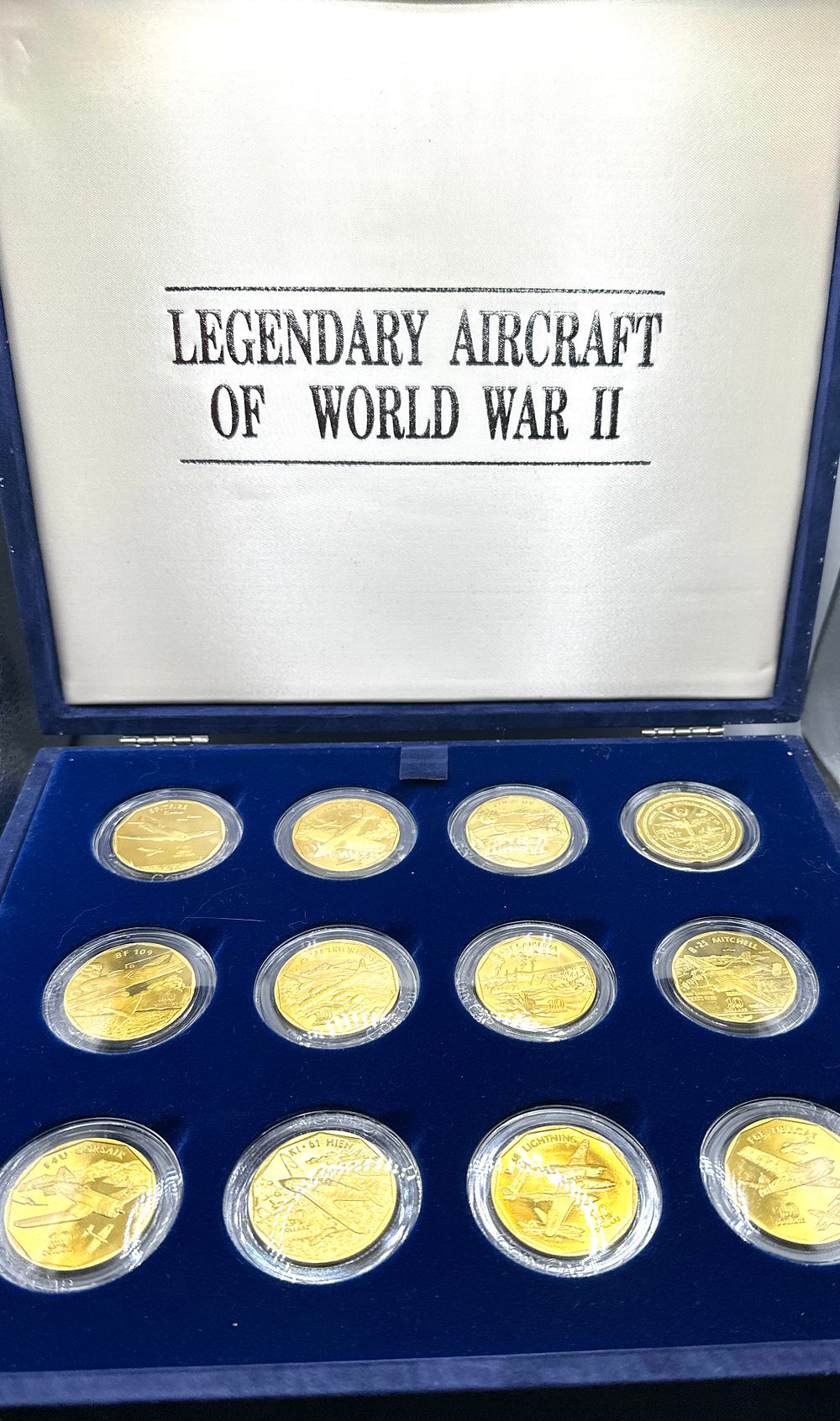 Lot 195: Republic of the Marshall Islands 1991 Legendary Aircraft of WWII 10 Dollars Coin Set