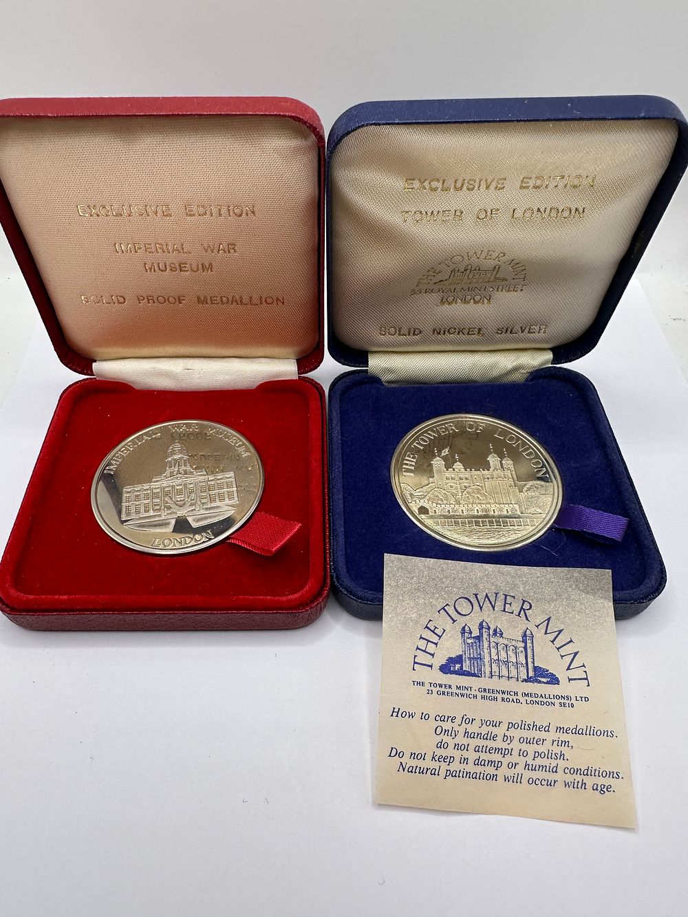 Lot 201: A Pair of UK The Tower Mint Commemorative Medallions