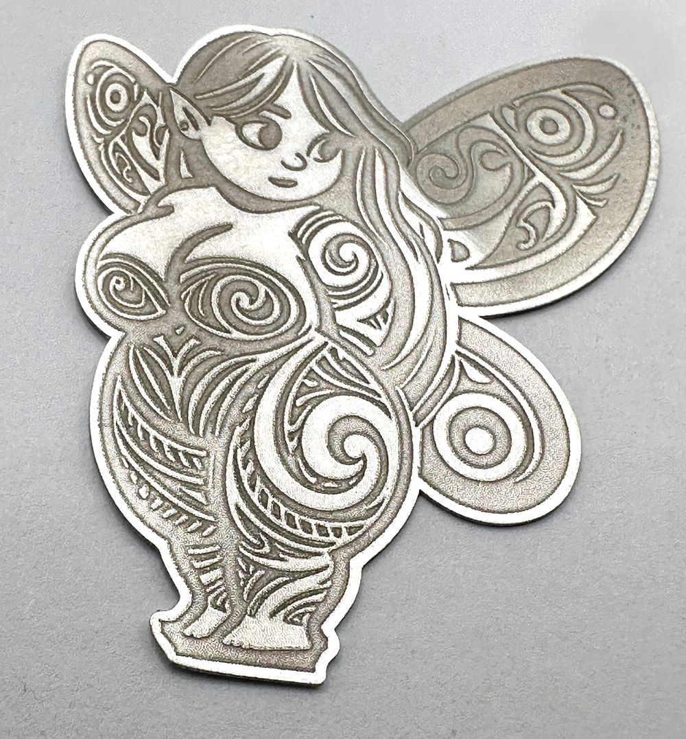 Lot 209: A Contemporary PURE 999 Fine Silver Fairy Art Bar