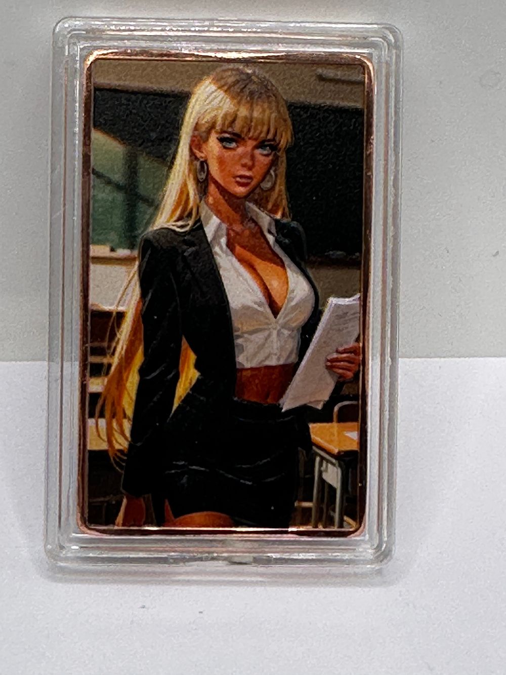 Lot 234: A 999 1 oz Copper Lenticular  Featuring a Blonde Character