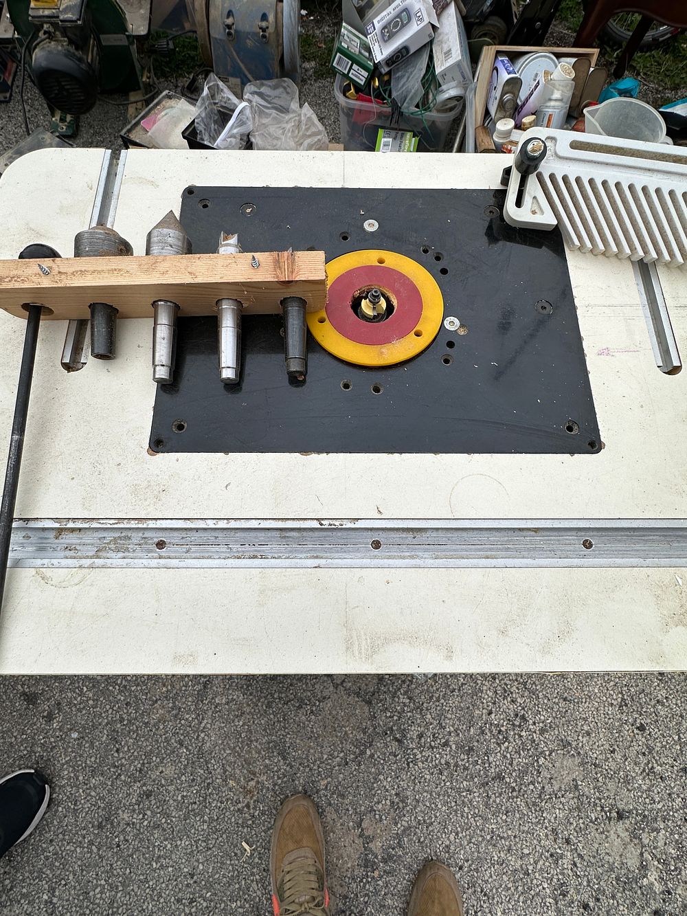 Lot 103: An Elu Plunge Router and Custom-Built Mobile Workshop Table