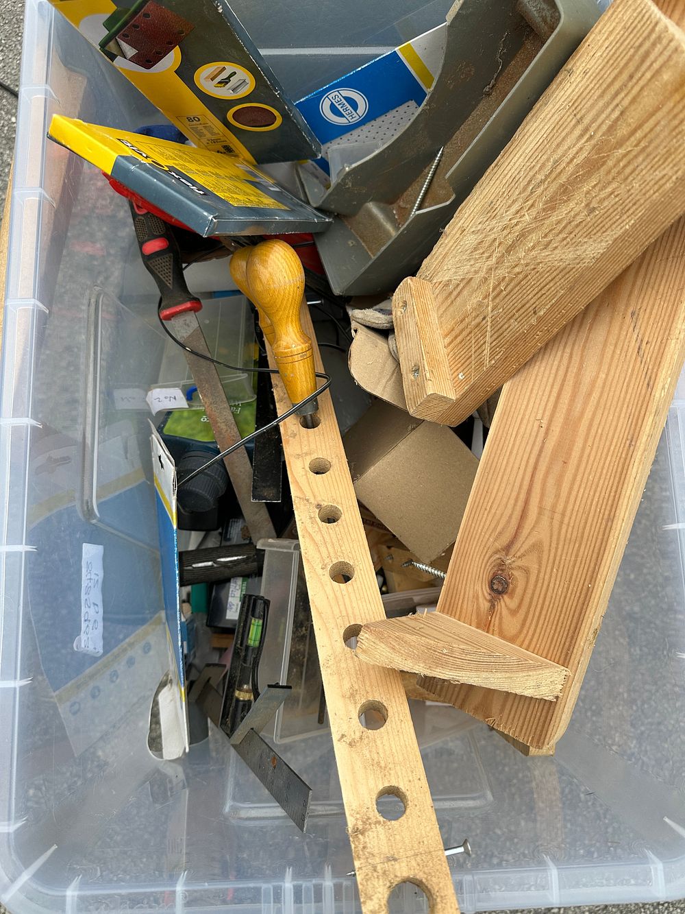 Lot 121: An Assortment of Woodworking Hand Tools and Abrasives