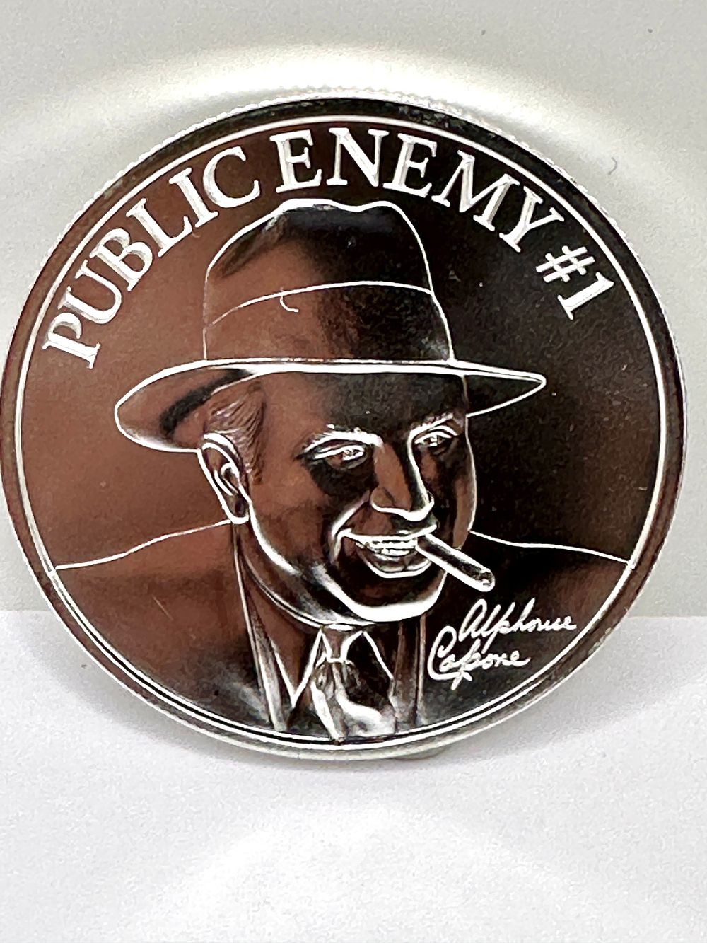 Lot 245: A 1 oz 999 Silver Commemorative Round, Public Enemy #1 Alphonse Capone