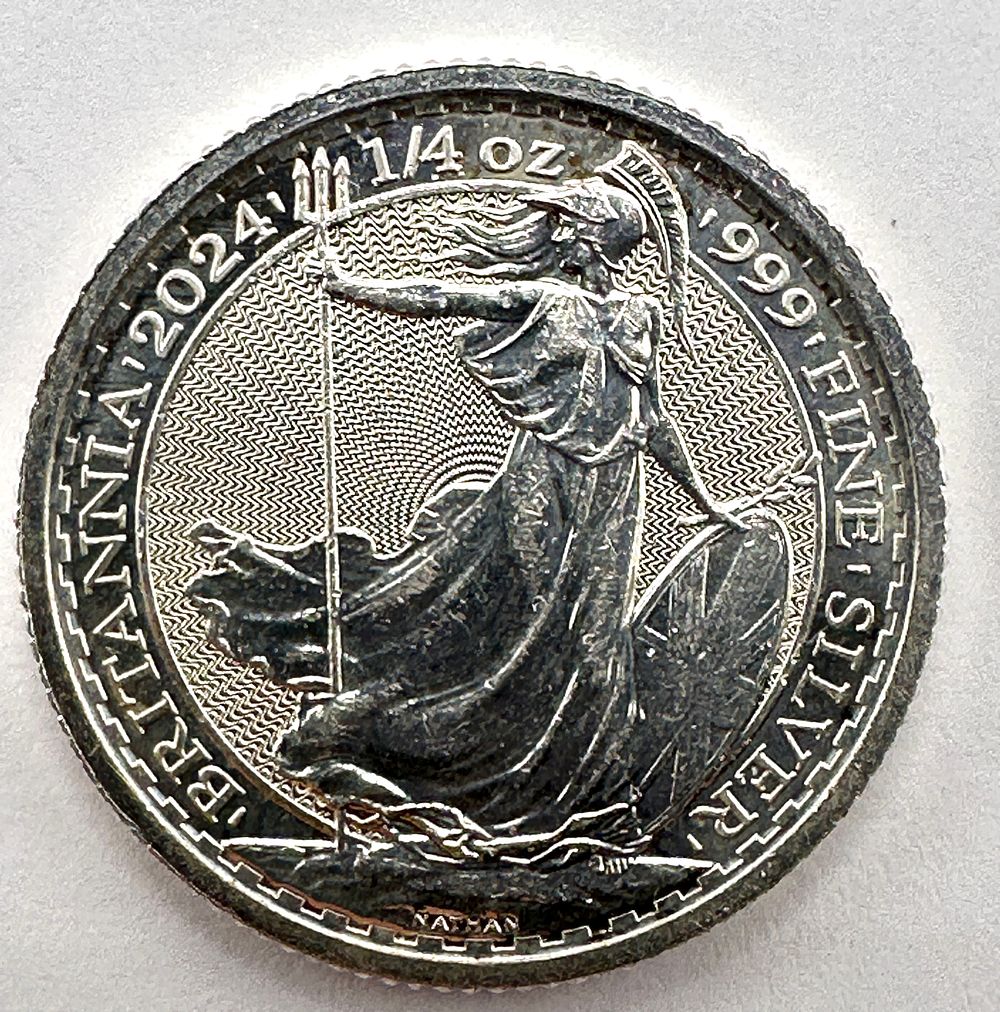 Lot 258: UK 2024 Charles III Silver 50 Pence Britannia Coin