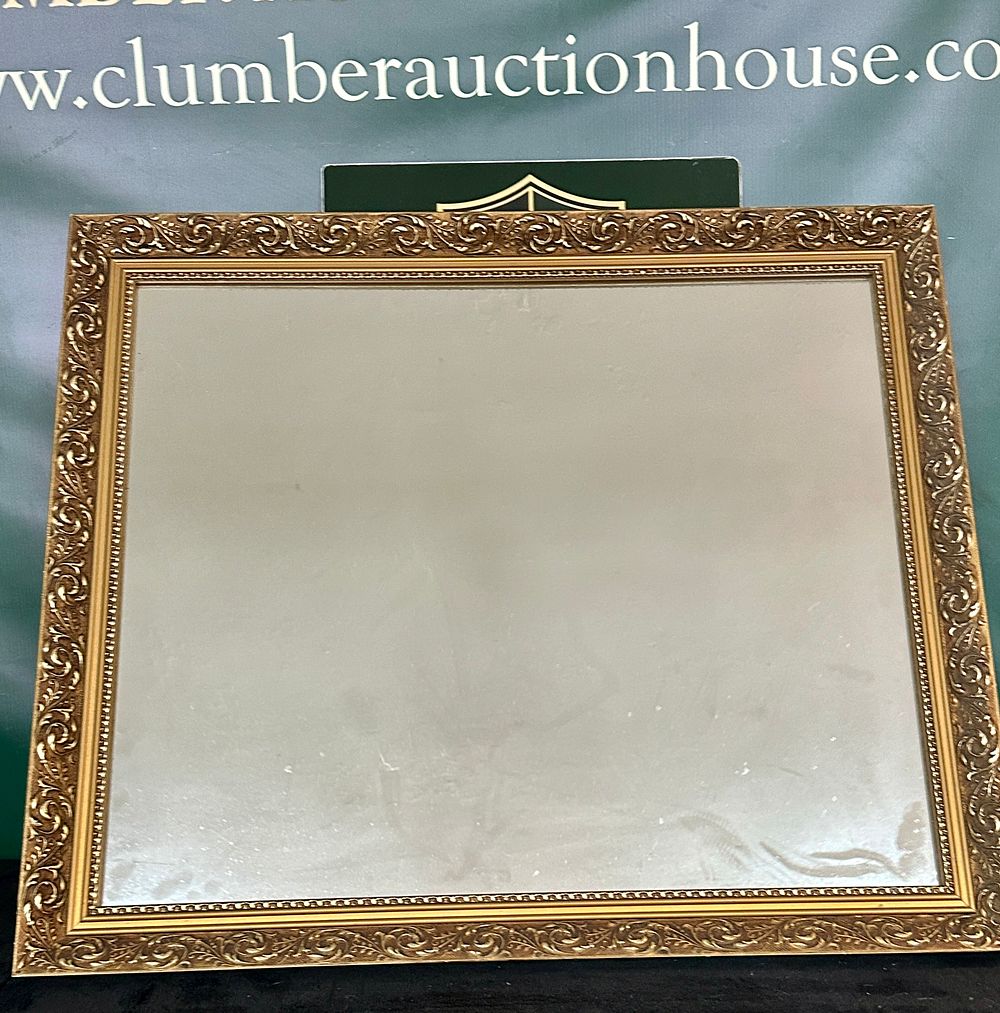 Lot 158: A Rectangular Gilt Framed Wall Mirror