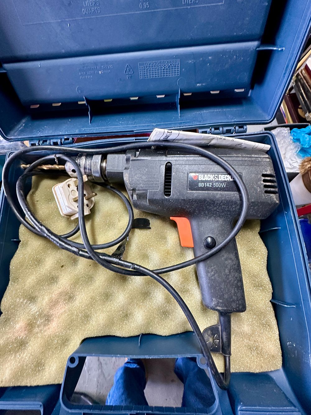 Lot 91: A Black & Decker BD142 500W Power Drill with ZAG Organizer Case