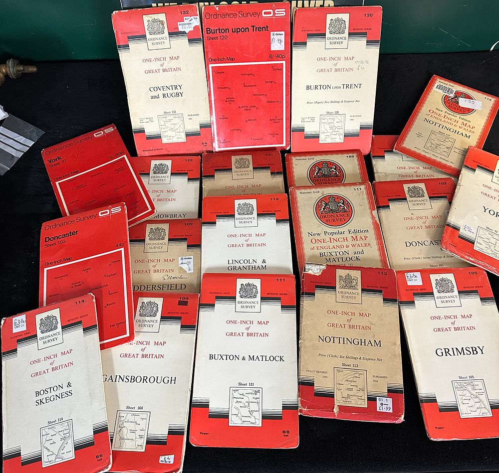Lot 291: A Collection of Mid-20th Century Ordnance Survey One-Inch Maps