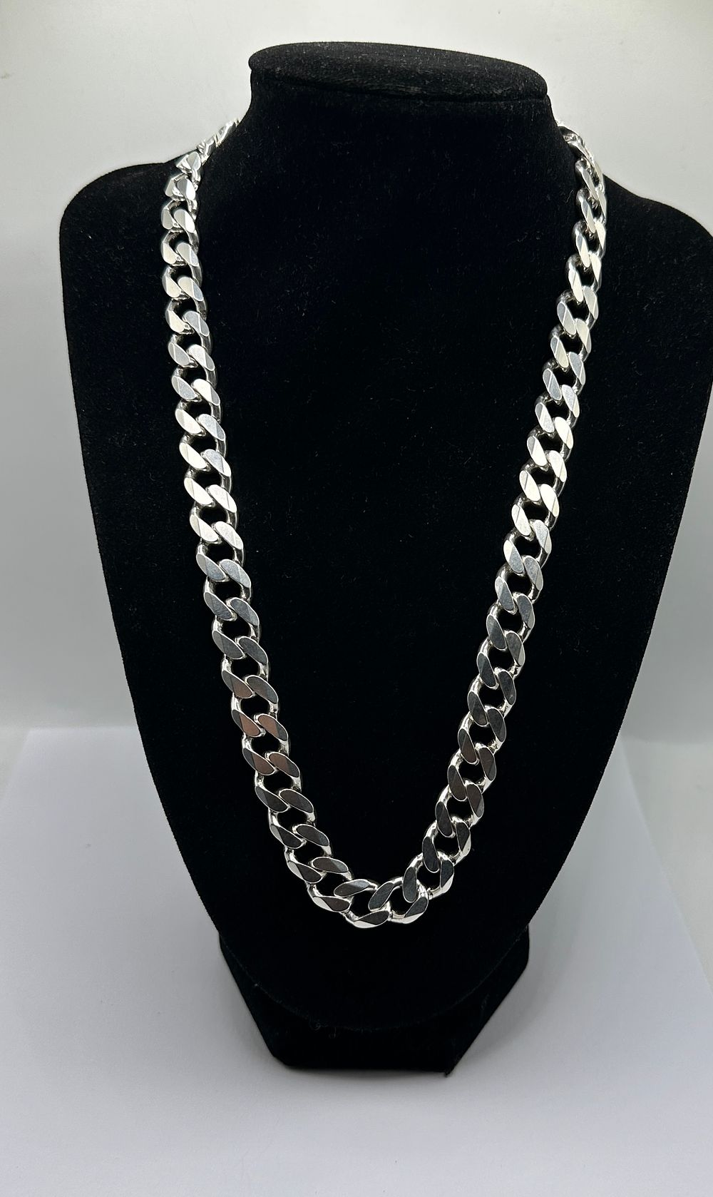Lot 242: A Contemporary Silver Curb Link Necklace