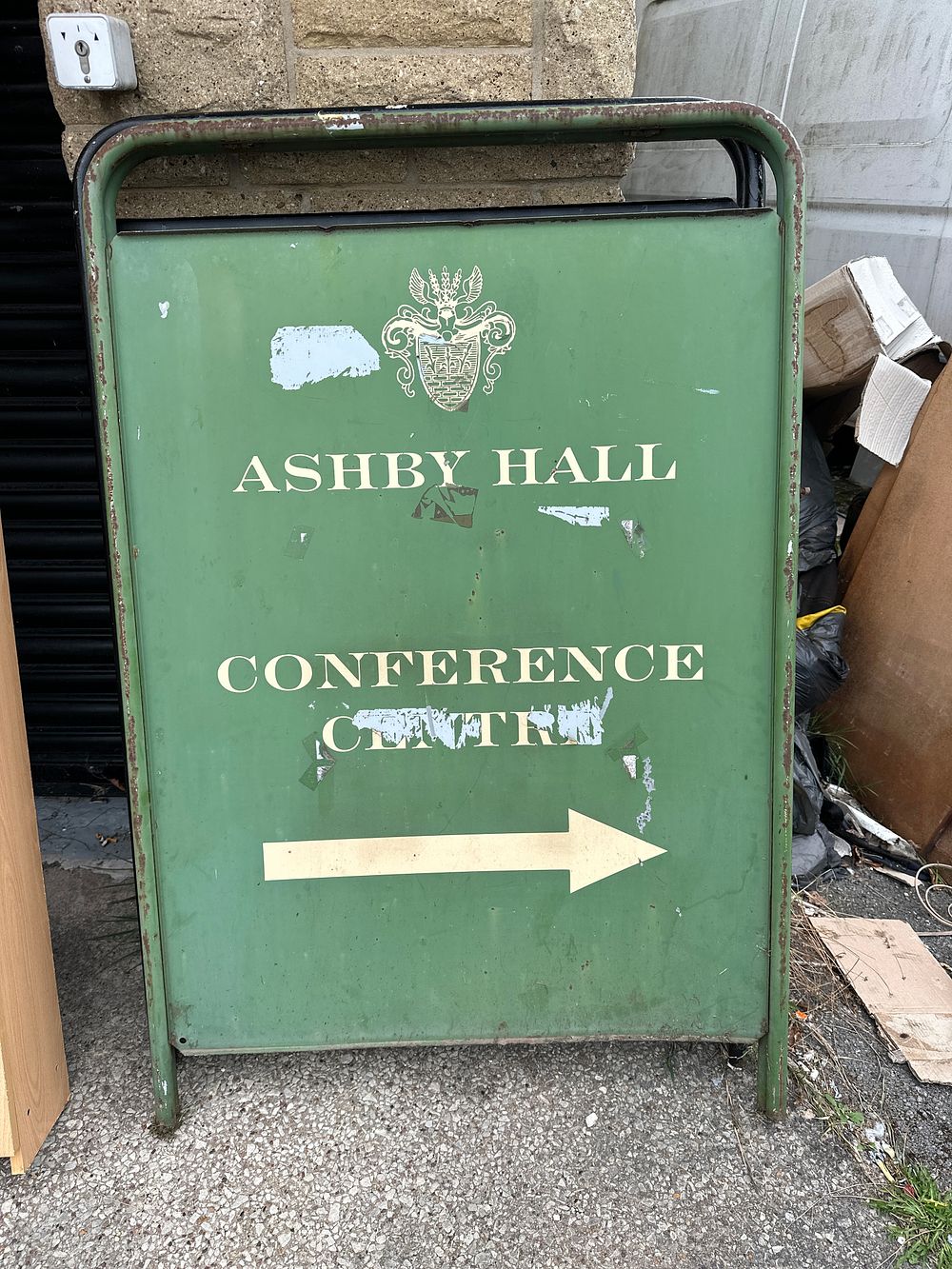 Lot 296: A Double-Sided Metal A-Frame Pavement Sign