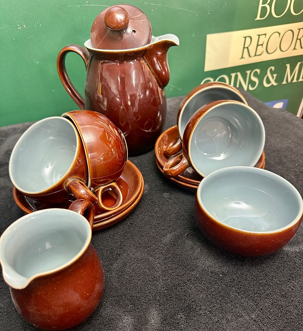 Lot 305: A Set of Denby Manor Green Stoneware Teaware