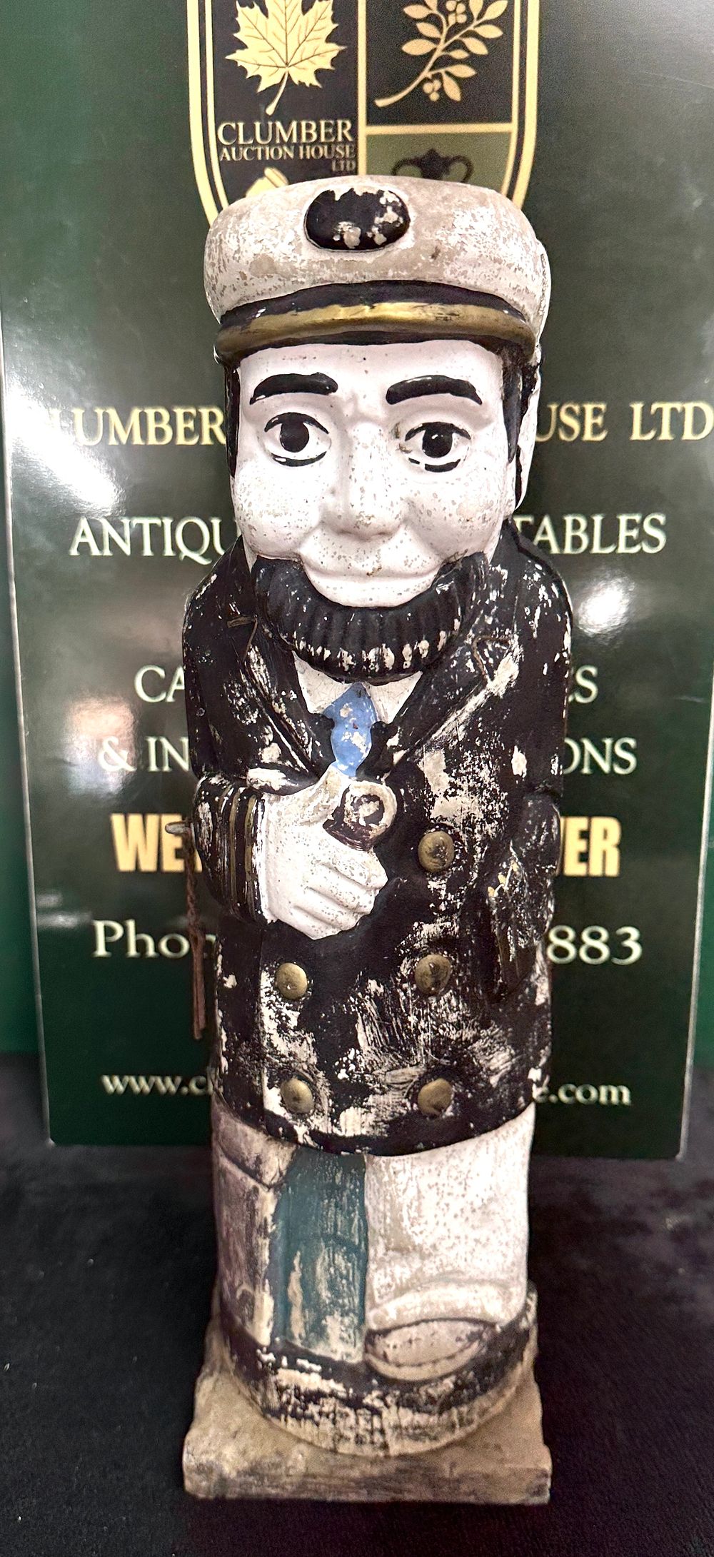 Lot 324: A Vintage Painted Toper Bottle Holder, Sea Captain