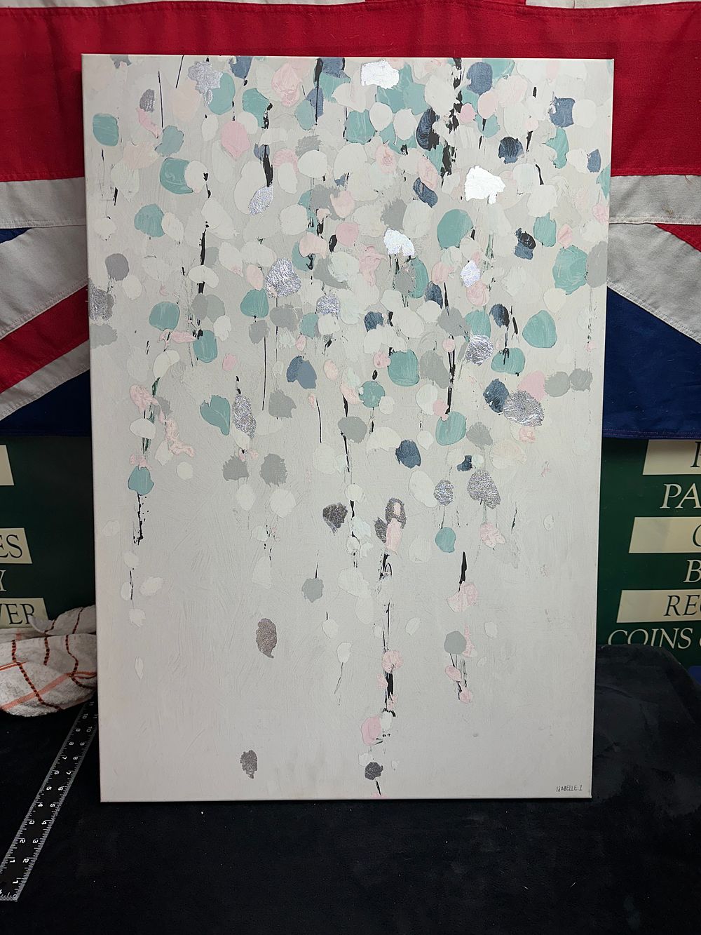 Lot 327: Isabelle Z, Blossom, A Textured Mixed Media Composition on Canvas