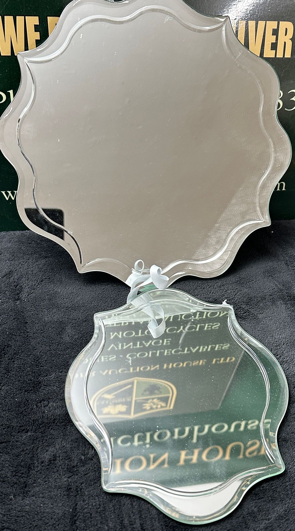 Lot 348: A Pair of Mid-20th Century Frameless Wall Mirrors
