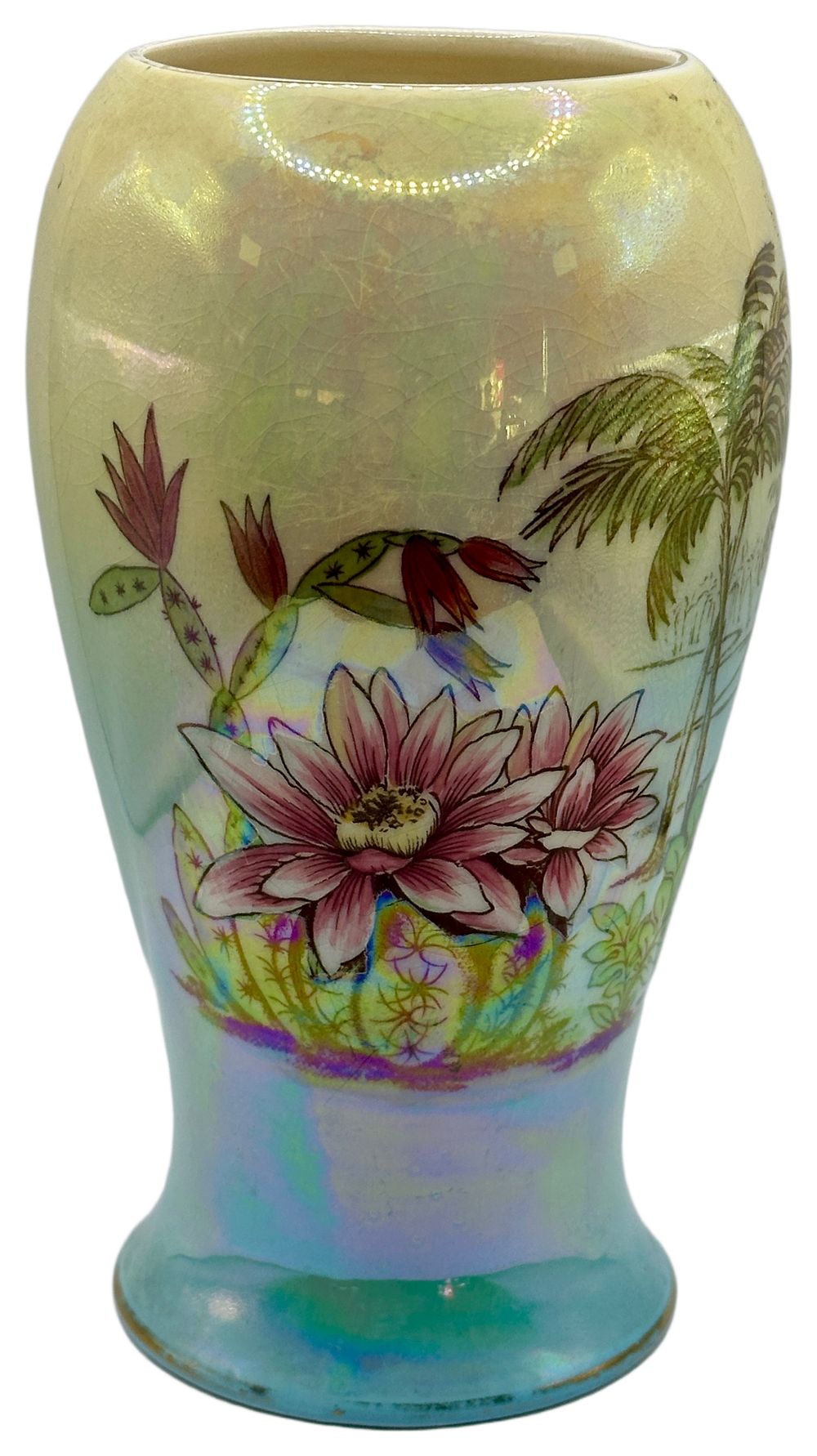 Lot 163: A Royal Winton Grimwades Lustre Ware Vase With Desert Scene