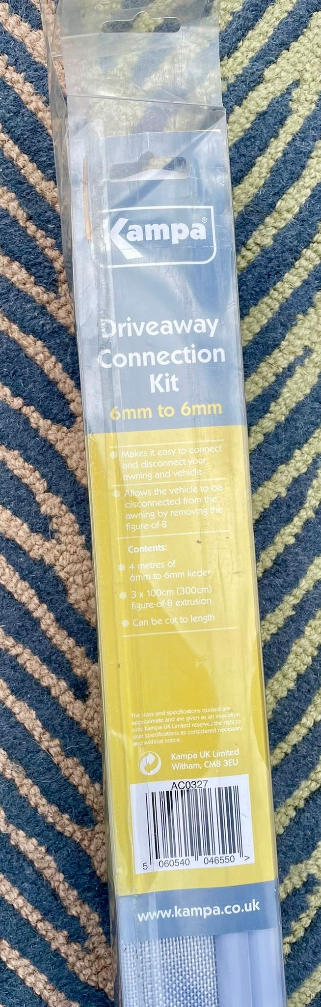 Lot 56: Kampa AC0327 Driveaway Connection Kit