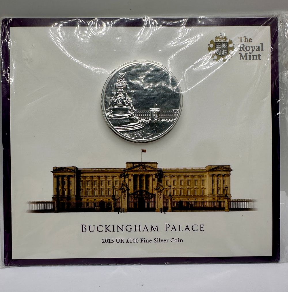 Lot 59: UK 2015 The Royal Mint 999 Fine Silver £100 Coin