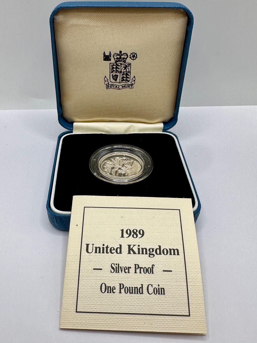 Lot 86: UK 1989 Royal Mint Silver Proof One Pound Coin