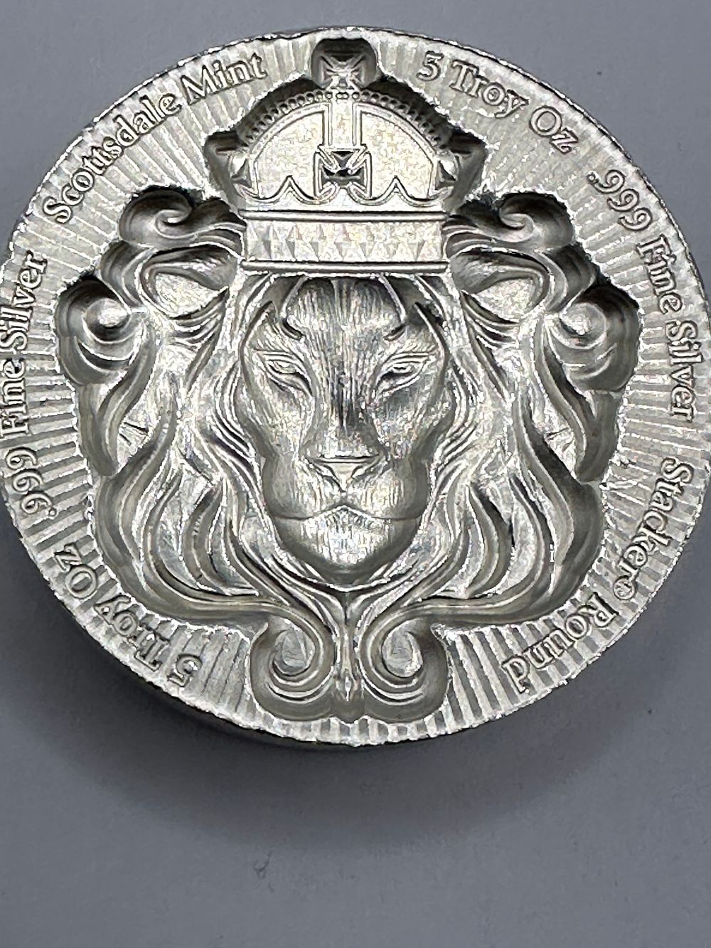 Lot 226: Scottsdale Mint 5 Troy Oz 999 Fine Silver Stacker Round