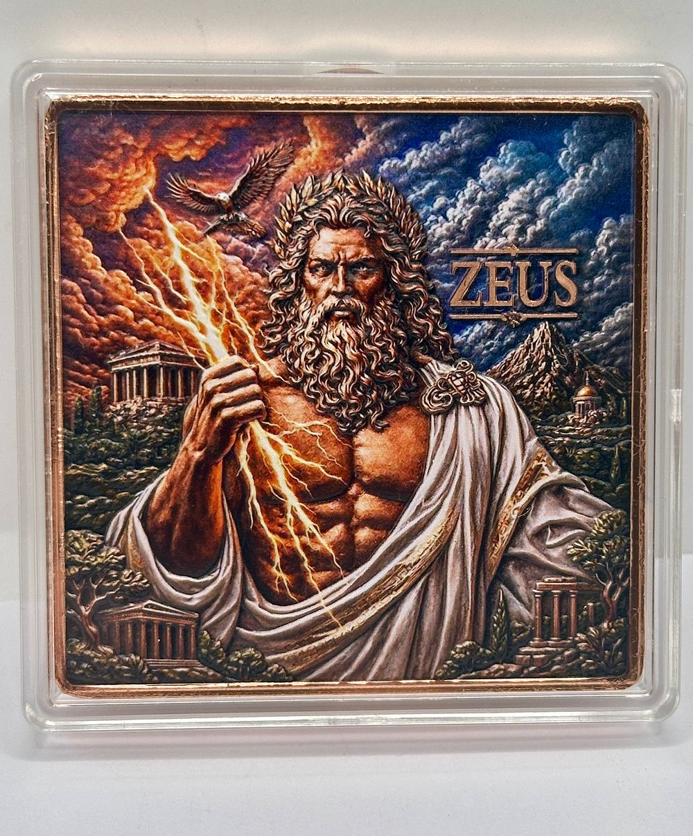 Lot 278: TBL Mint Mythology Series Fine Copper 5 AVDP Ounce Bar